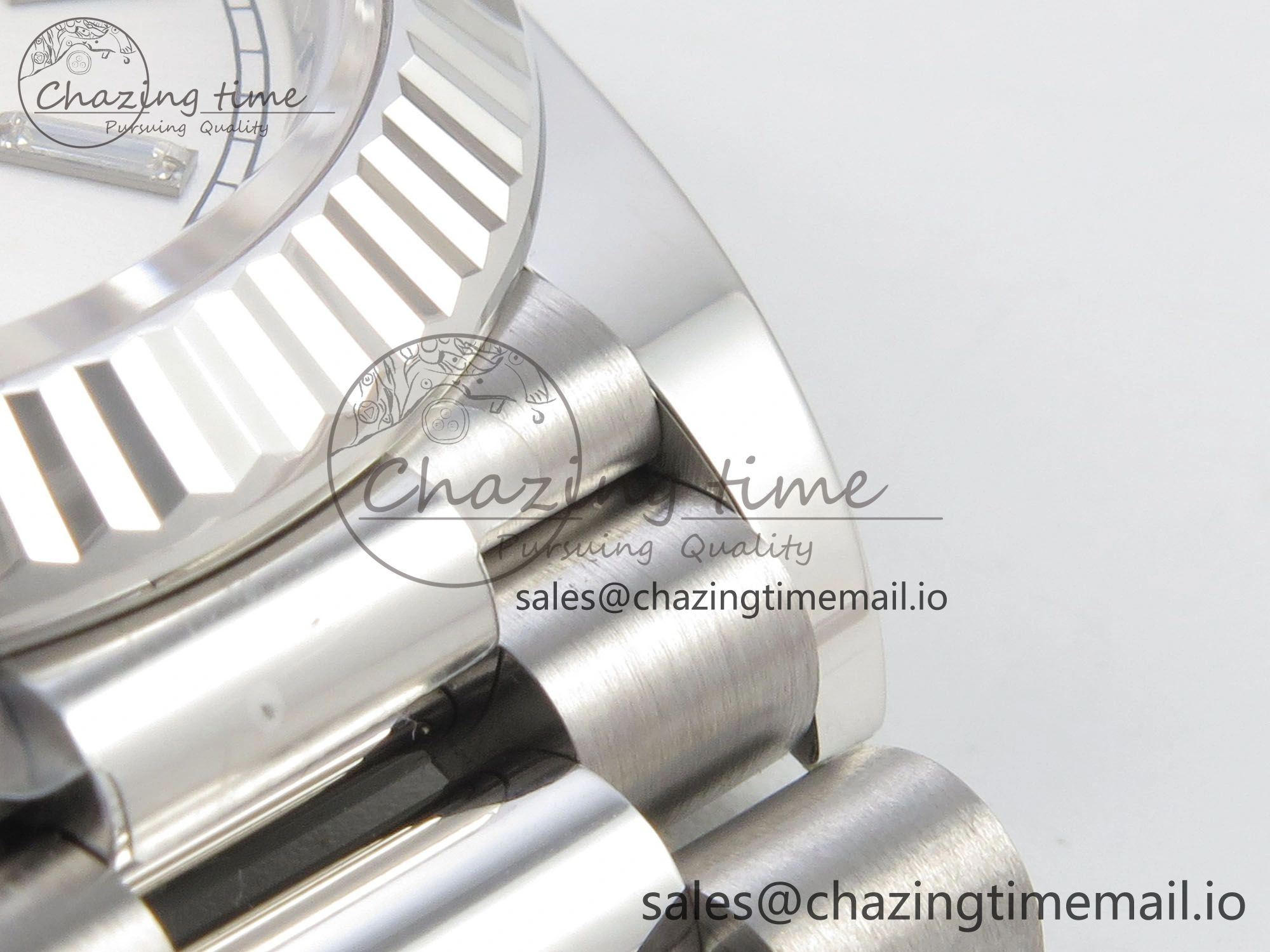 Day Date 40 SS 228236 THBF 1:1 Best Edition White Crystal Dial on President Bracelet VR3255 V3 (Gain Weight)