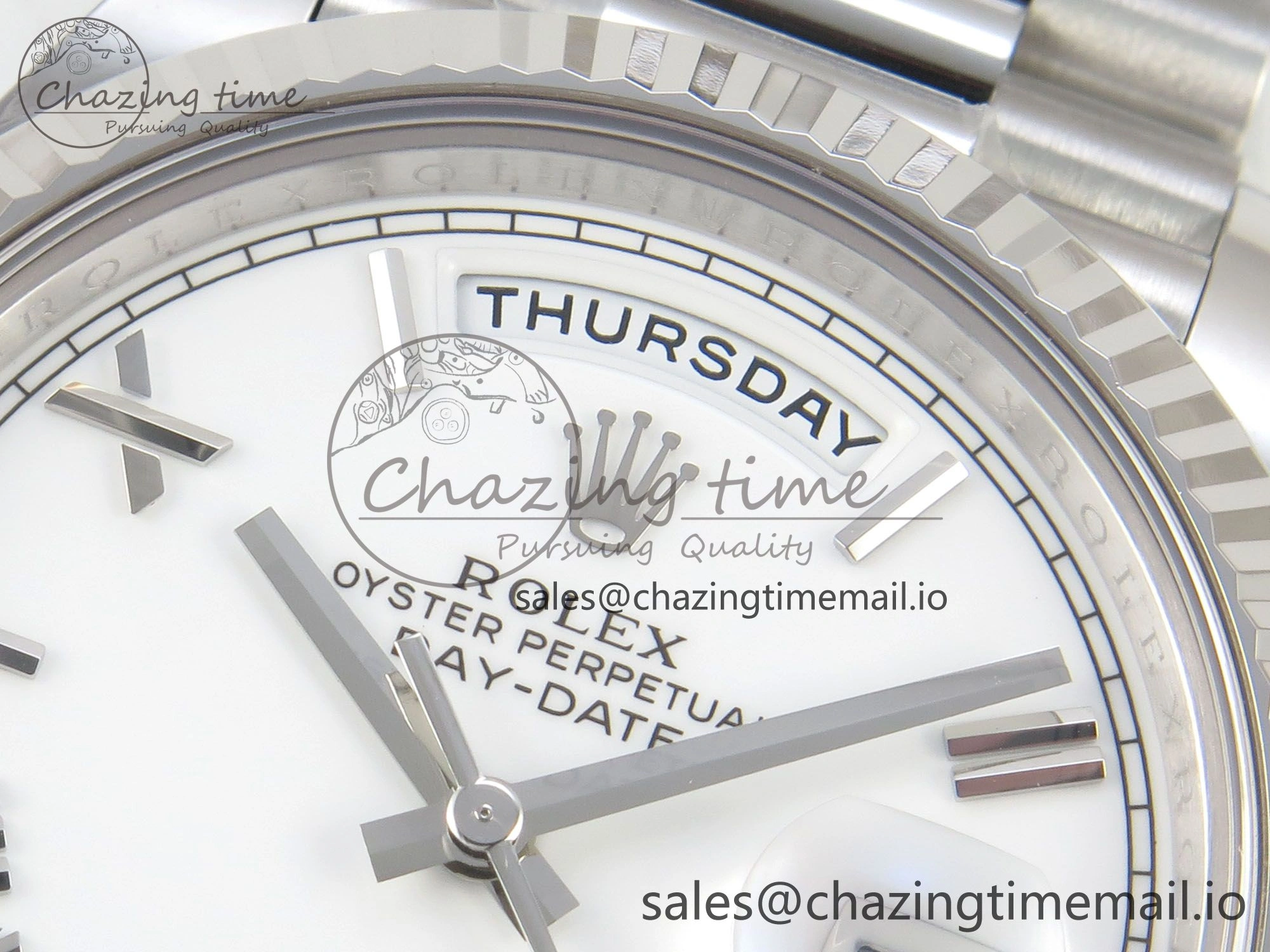 Day Date 40 SS 228236 THBF 1:1 Best Edition White MOP Roman Dial on President Bracelet VR3255 V3 (Gain Weight)