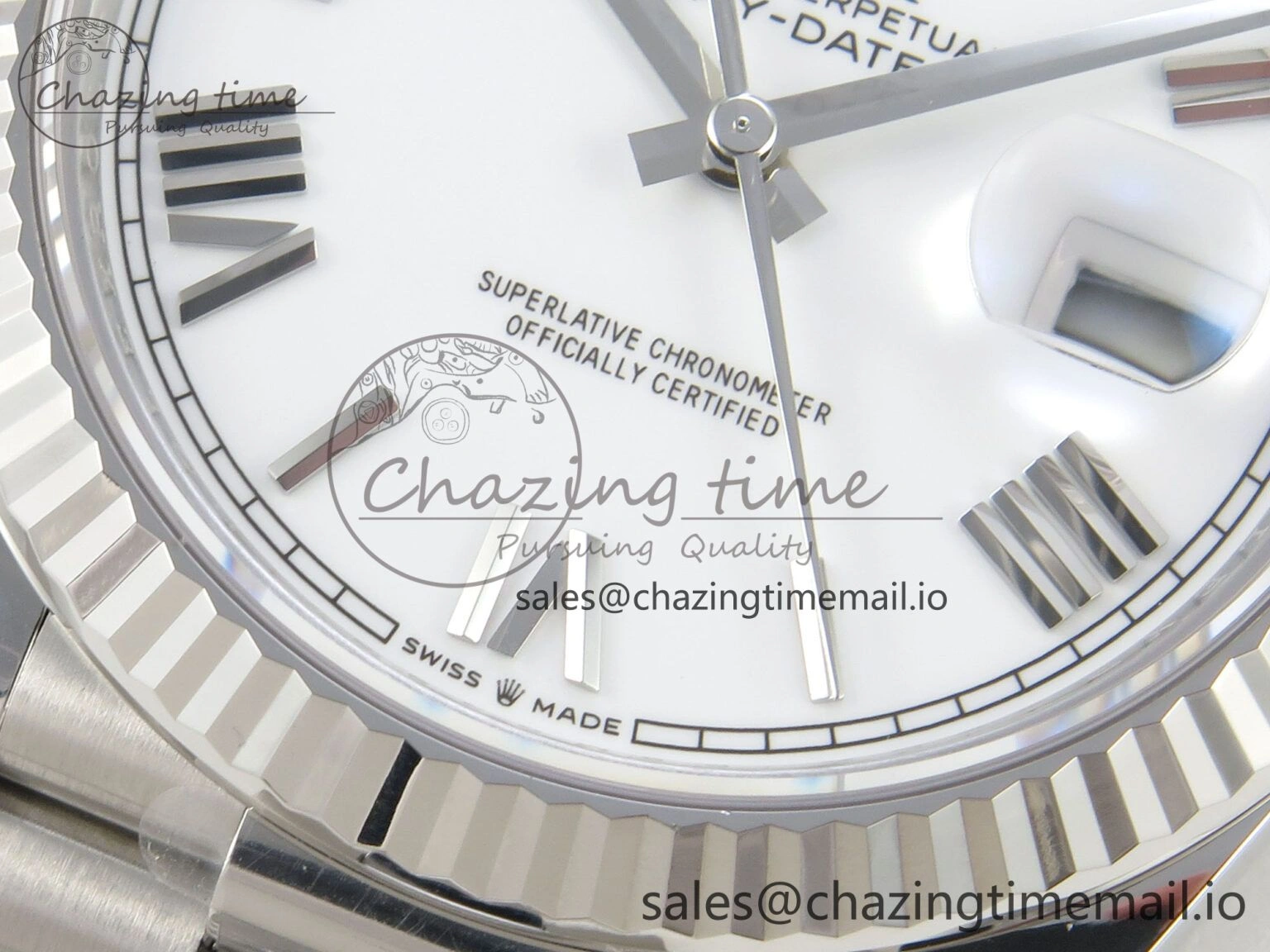 Day Date 40 SS 228236 THBF 1:1 Best Edition White MOP Roman Dial on President Bracelet VR3255 V3 (Gain Weight)