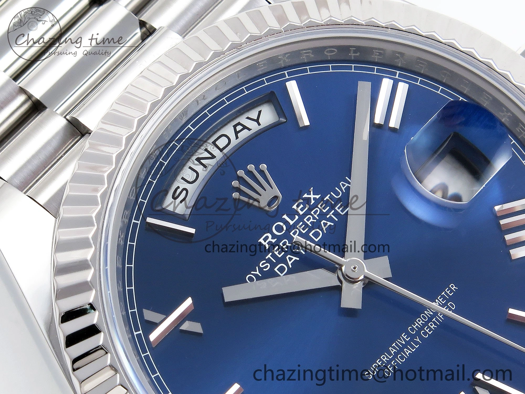Day Date 40 SS 228239 ARF 1:1 Best Edition Blue Roman Dial on President Bracelet VR3255