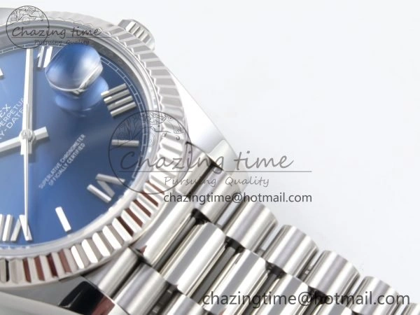 Day Date 40 SS 228239 ARF 1:1 Best Edition Blue Roman Dial on President Bracelet VR3255