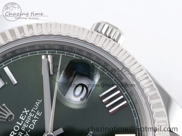 Day Date 40 SS 228239 ARF 1:1 Best Edition Green Roman Dial on President Bracelet VR3255
