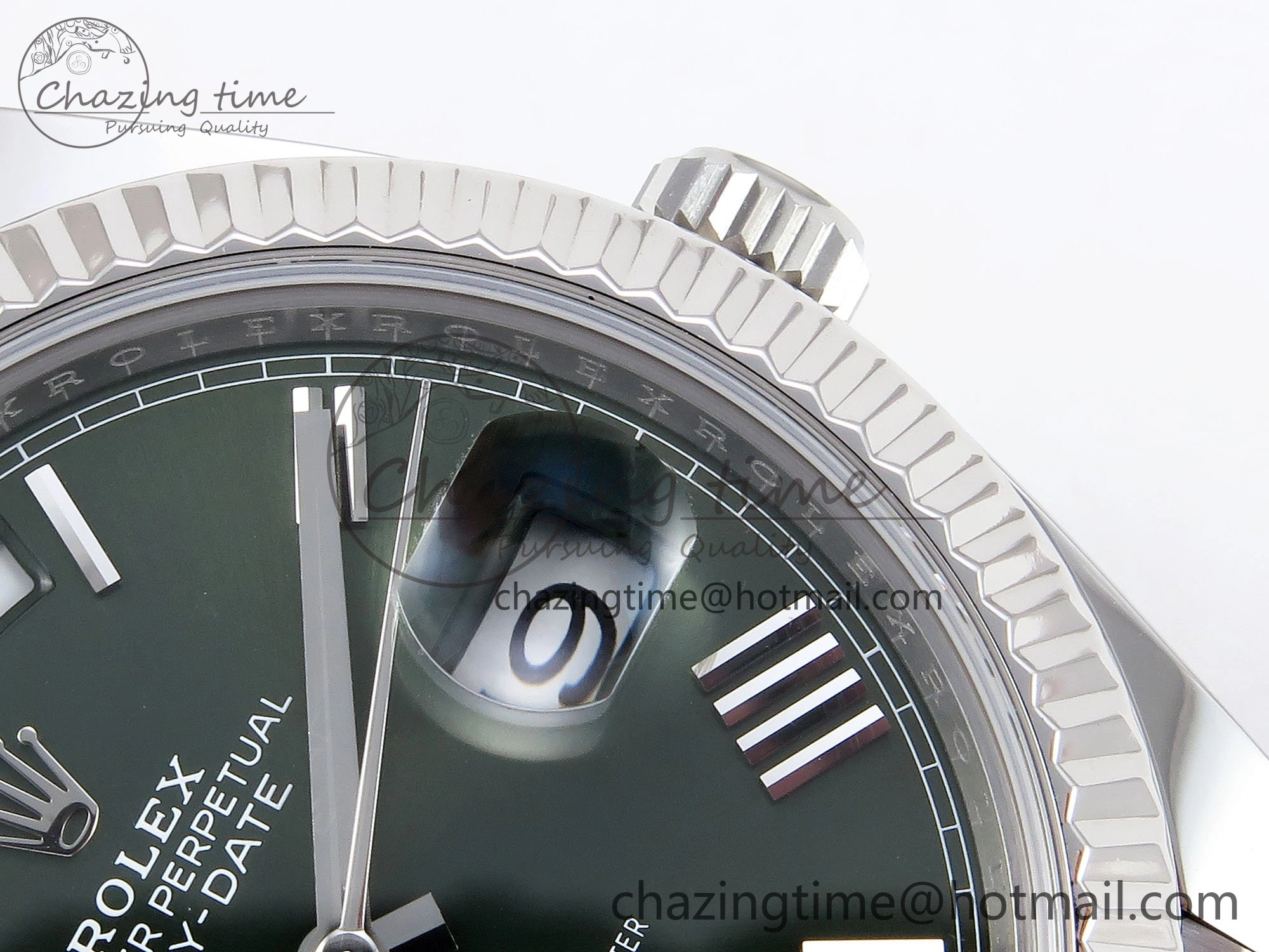 Day Date 40 SS 228239 ARF 1:1 Best Edition Green Roman Dial on President Bracelet VR3255