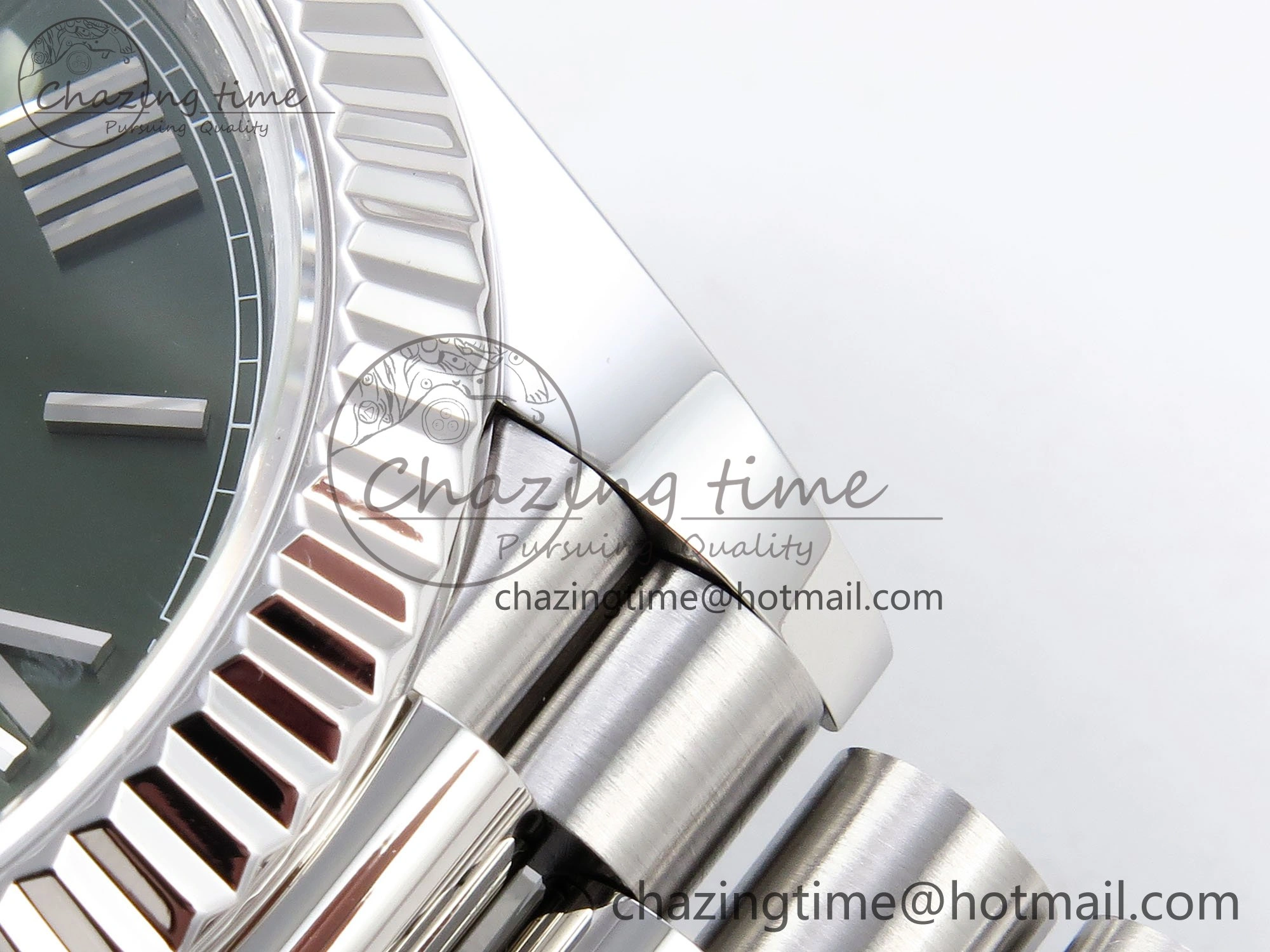 Day Date 40 SS 228239 ARF 1:1 Best Edition Green Roman Dial on President Bracelet VR3255