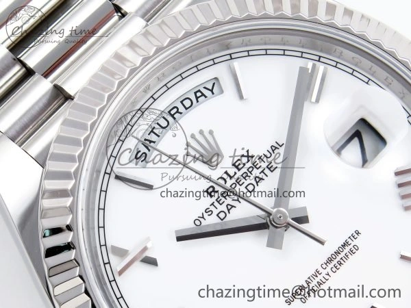 Day Date 40 SS 228239 ARF 1:1 Best Edition White Roman Dial on President Bracelet VR3255