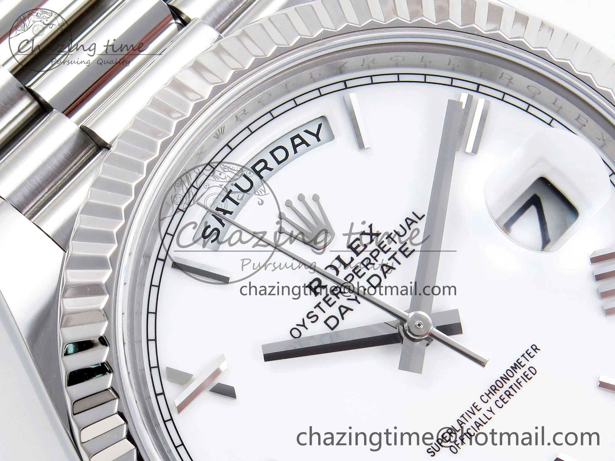 Day Date 40 SS 228239 ARF 1:1 Best Edition White Roman Dial on President Bracelet VR3255
