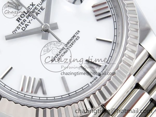 Day Date 40 SS 228239 ARF 1:1 Best Edition White Roman Dial on President Bracelet VR3255