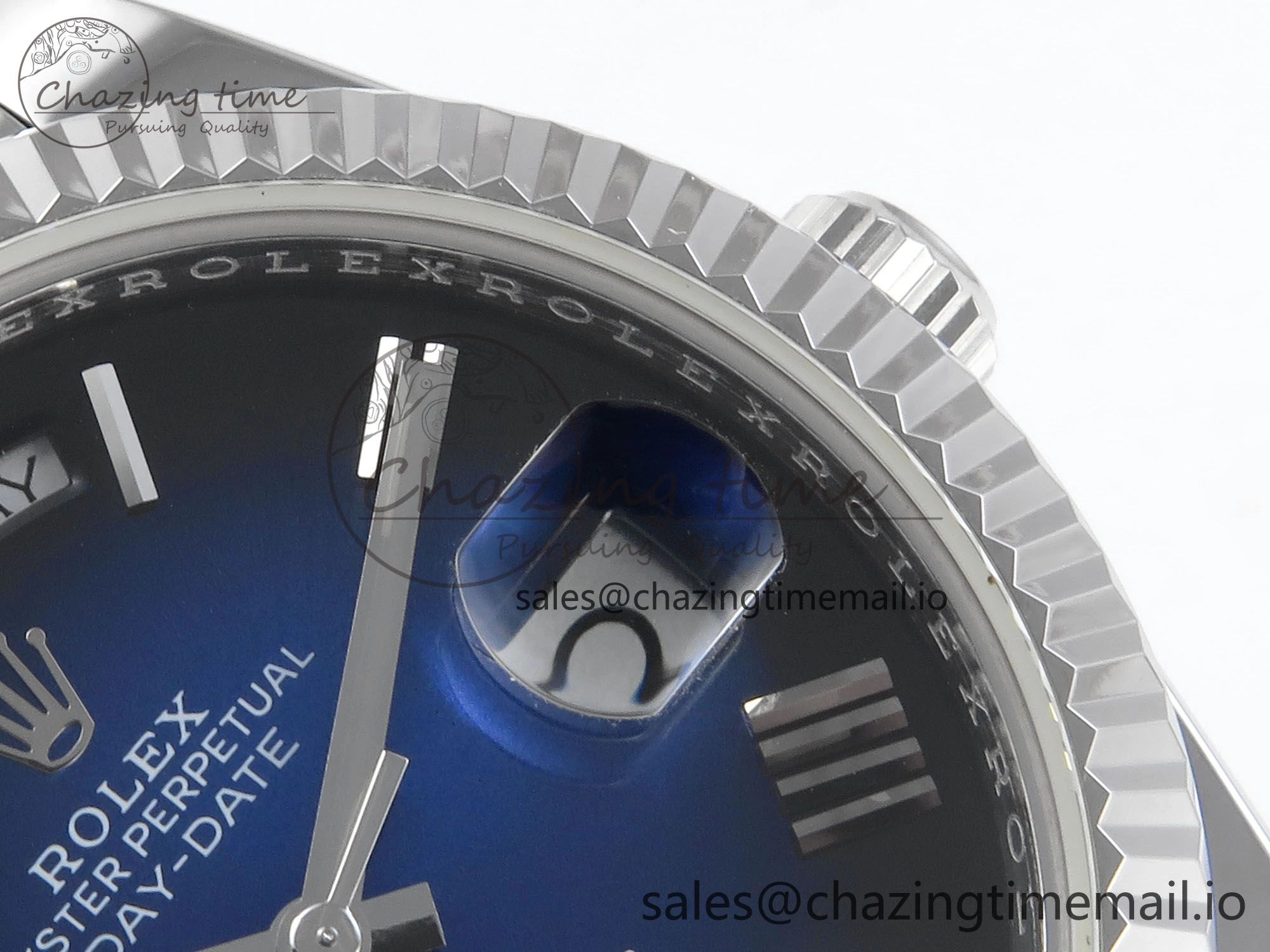 Day Date 40 SS 228239 KF 1:1 Best Edition Blue Ombre Dial on President Bracelet VR3255 (Gain Weight)