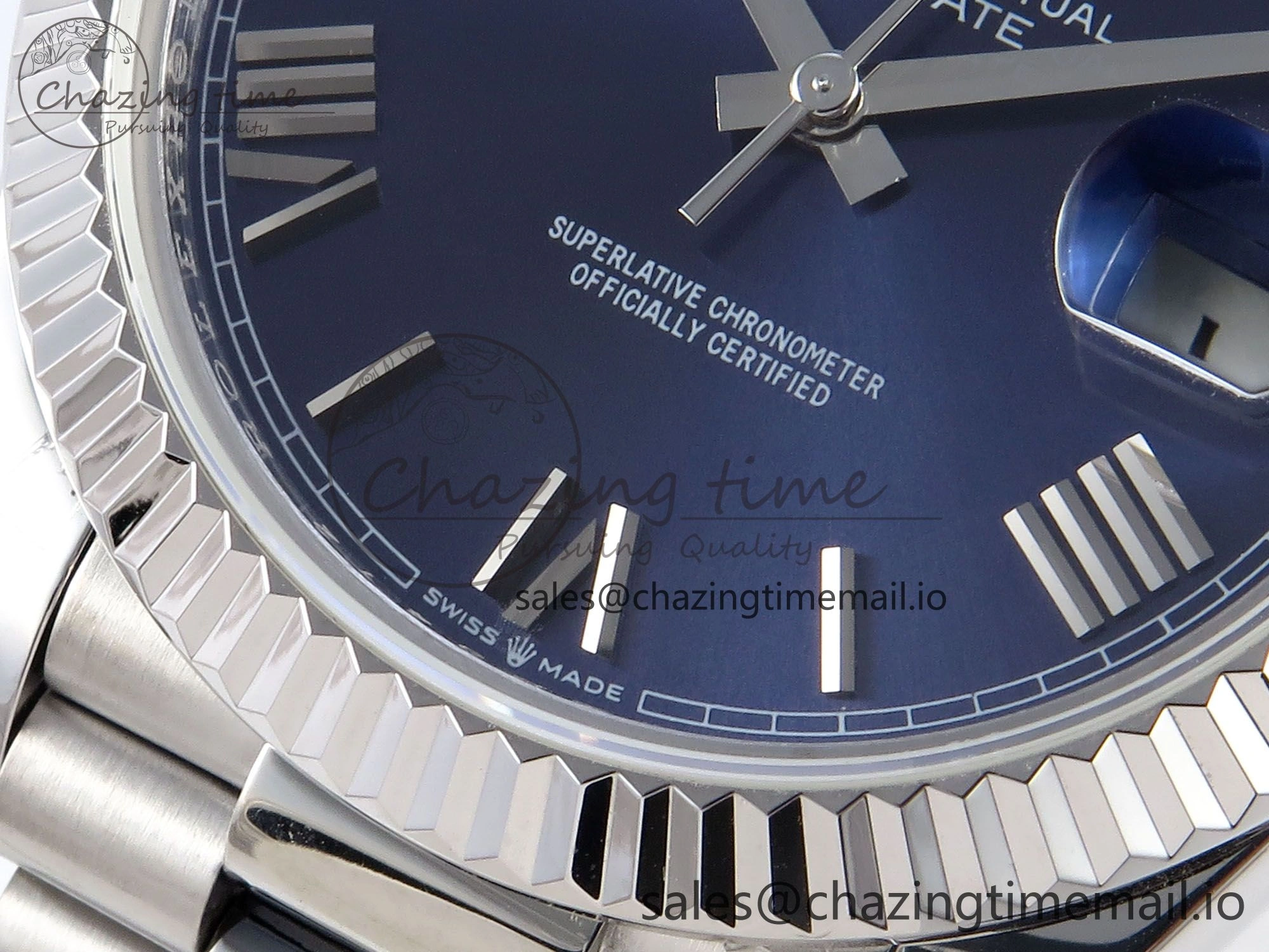 Day Date 40 SS 228239 KF 1:1 Best Edition Blue Roman Dial on President Bracelet VR3255 (Gain Weight)