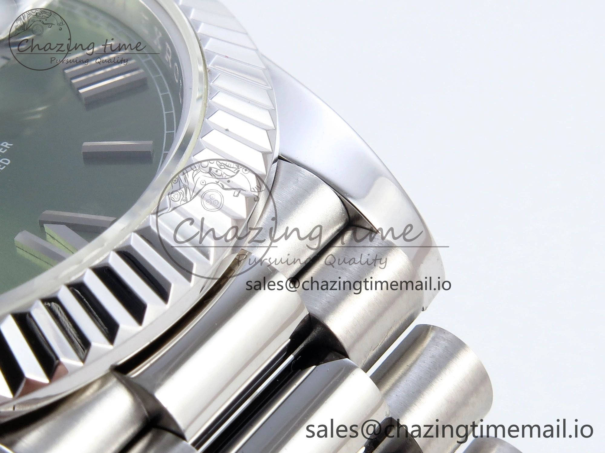 Day Date 40 SS 228239 KF 1:1 Best Edition Green Roman Dial on President Bracelet VR3255 (Gain Weight)