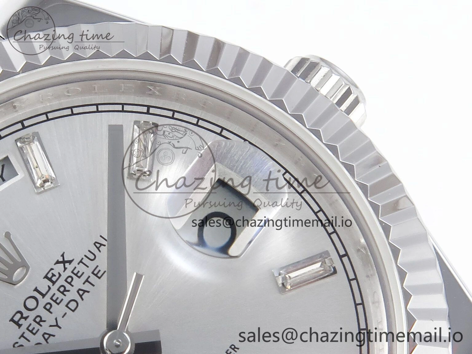 Day Date 40 SS 228239 KF 1:1 Best Edition Silver Crystal Dial on President Bracelet VR3255 (Gain Weight)