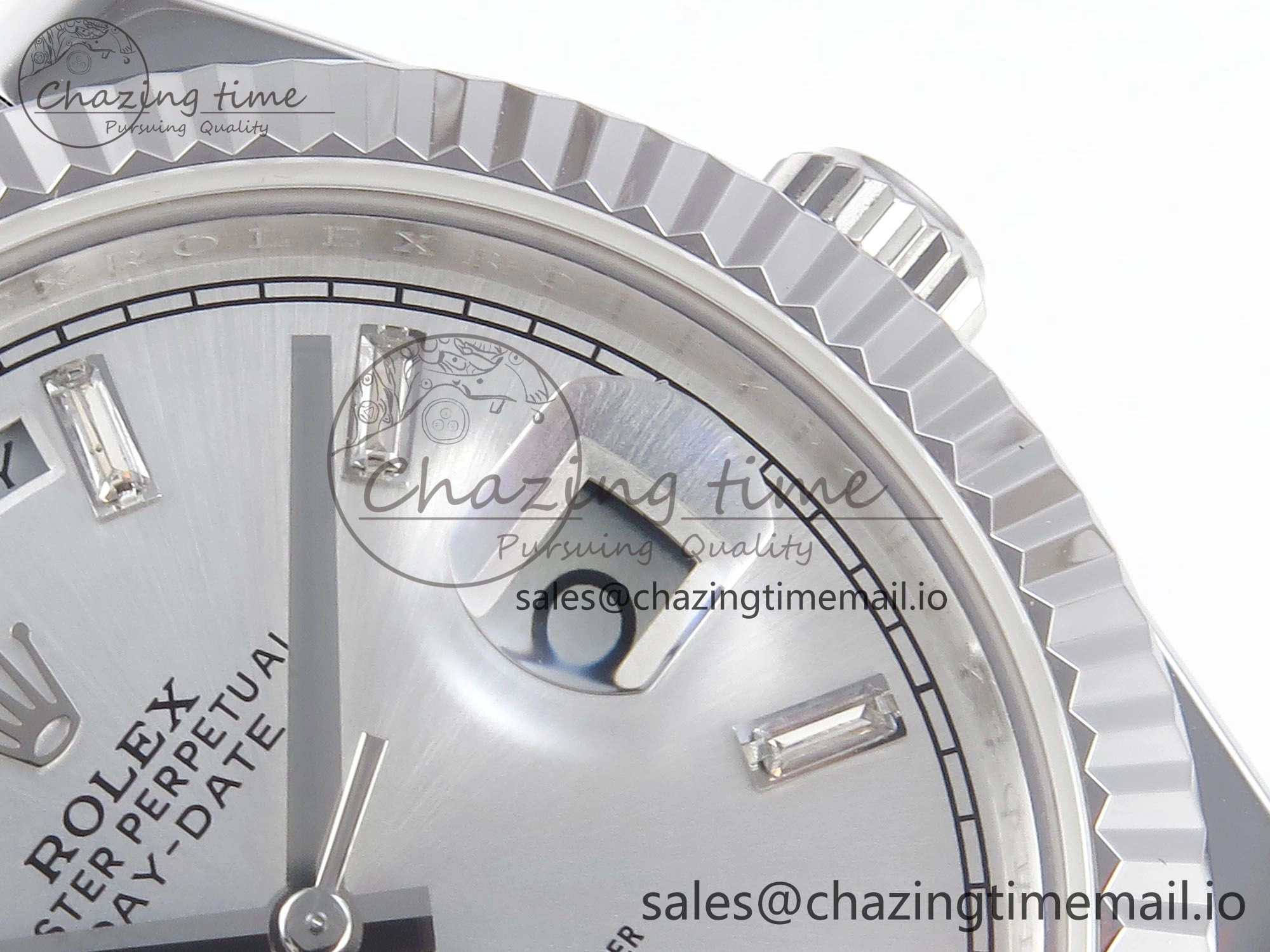 Day Date 40 SS 228239 KF 1:1 Best Edition Silver Crystal Dial on President Bracelet VR3255 (Gain Weight)