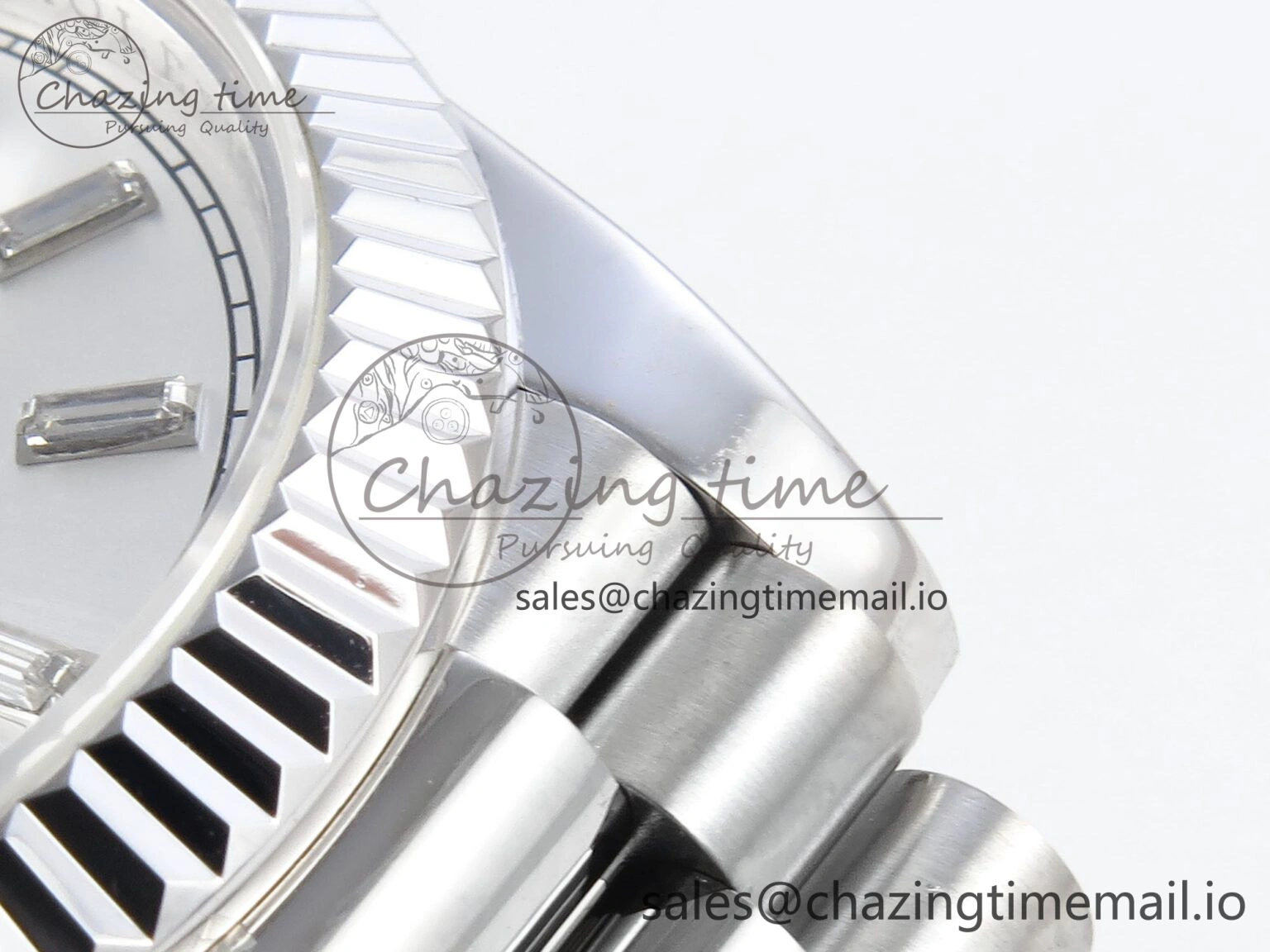 Day Date 40 SS 228239 KF 1:1 Best Edition Silver Crystal Dial on President Bracelet VR3255 (Gain Weight)