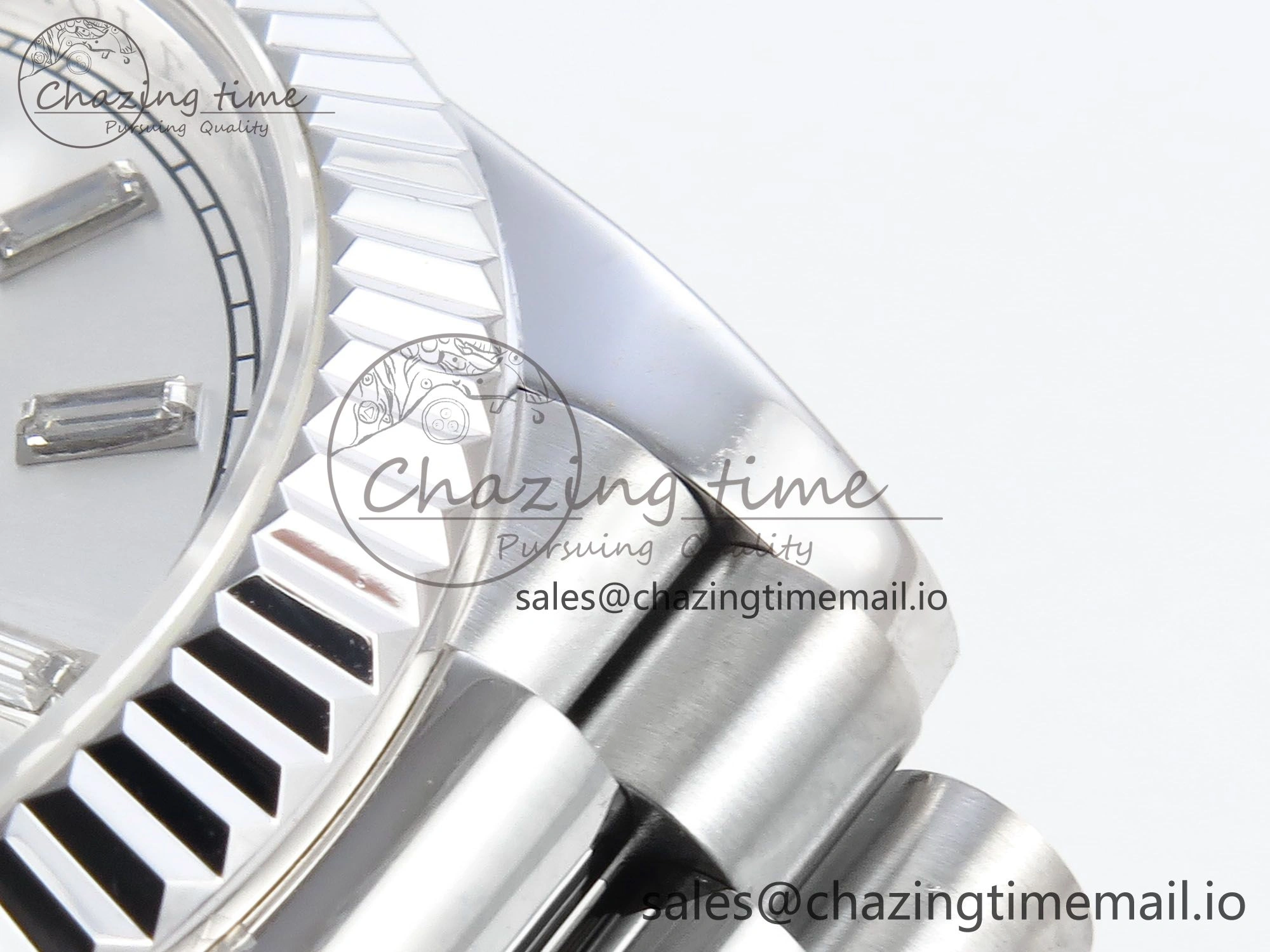 Day Date 40 SS 228239 KF 1:1 Best Edition Silver Crystal Dial on President Bracelet VR3255 (Gain Weight)