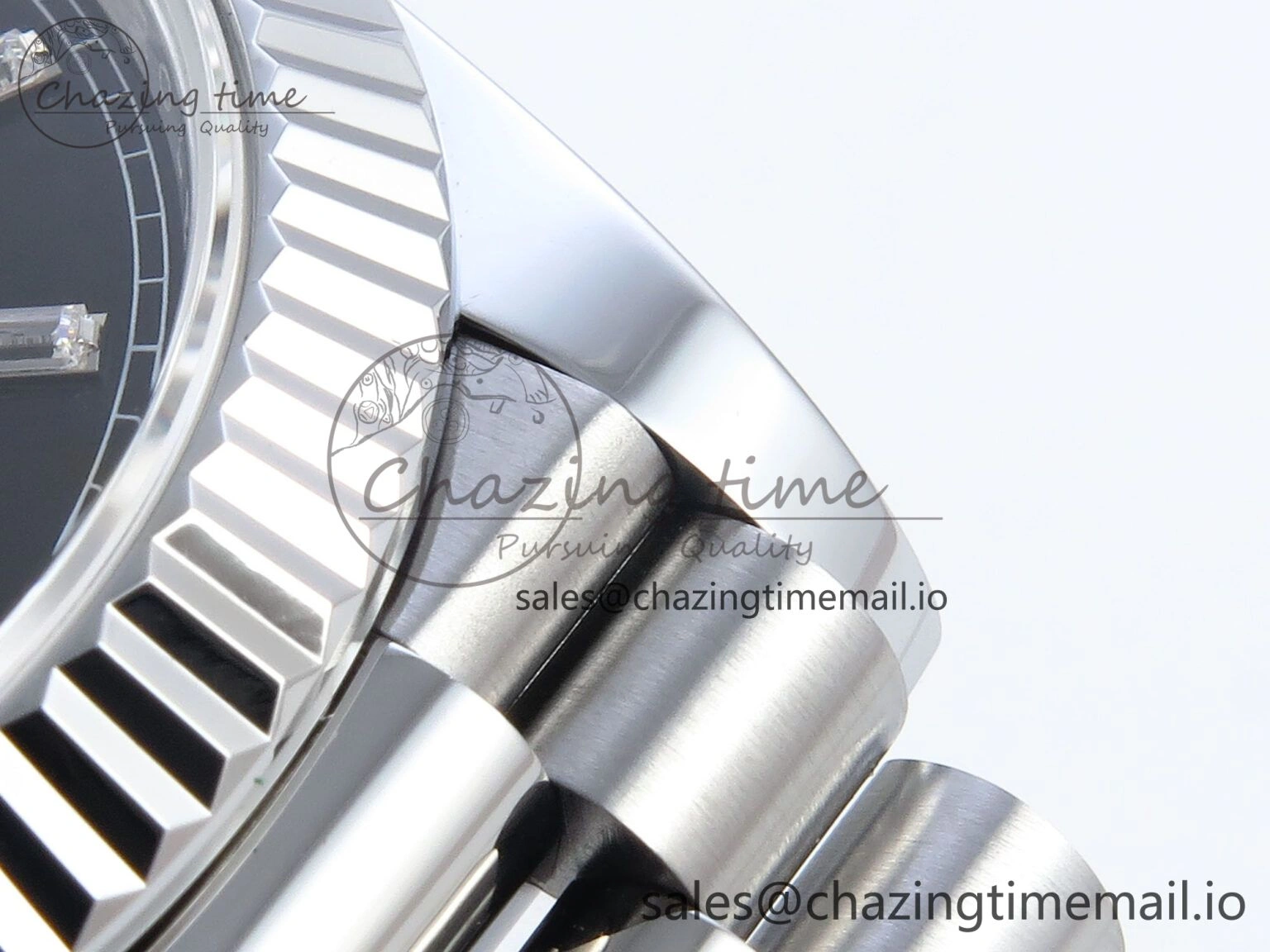 Day Date 40 SS 228239 Noob 1:1 Best Edition Black Crystal Dial on President Bracelet A2836 (Gain Weight)
