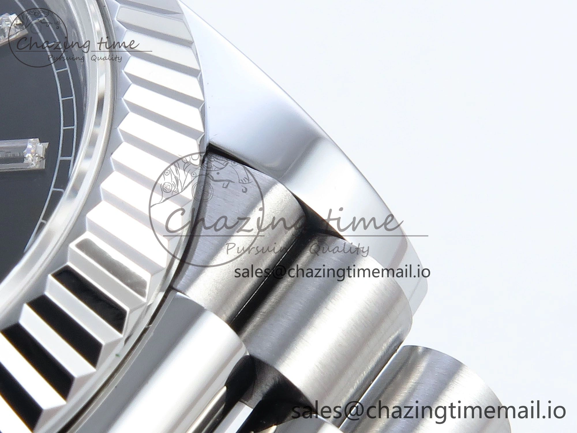 Day Date 40 SS 228239 Noob 1:1 Best Edition Black Crystal Dial on President Bracelet A2836 (Gain Weight)