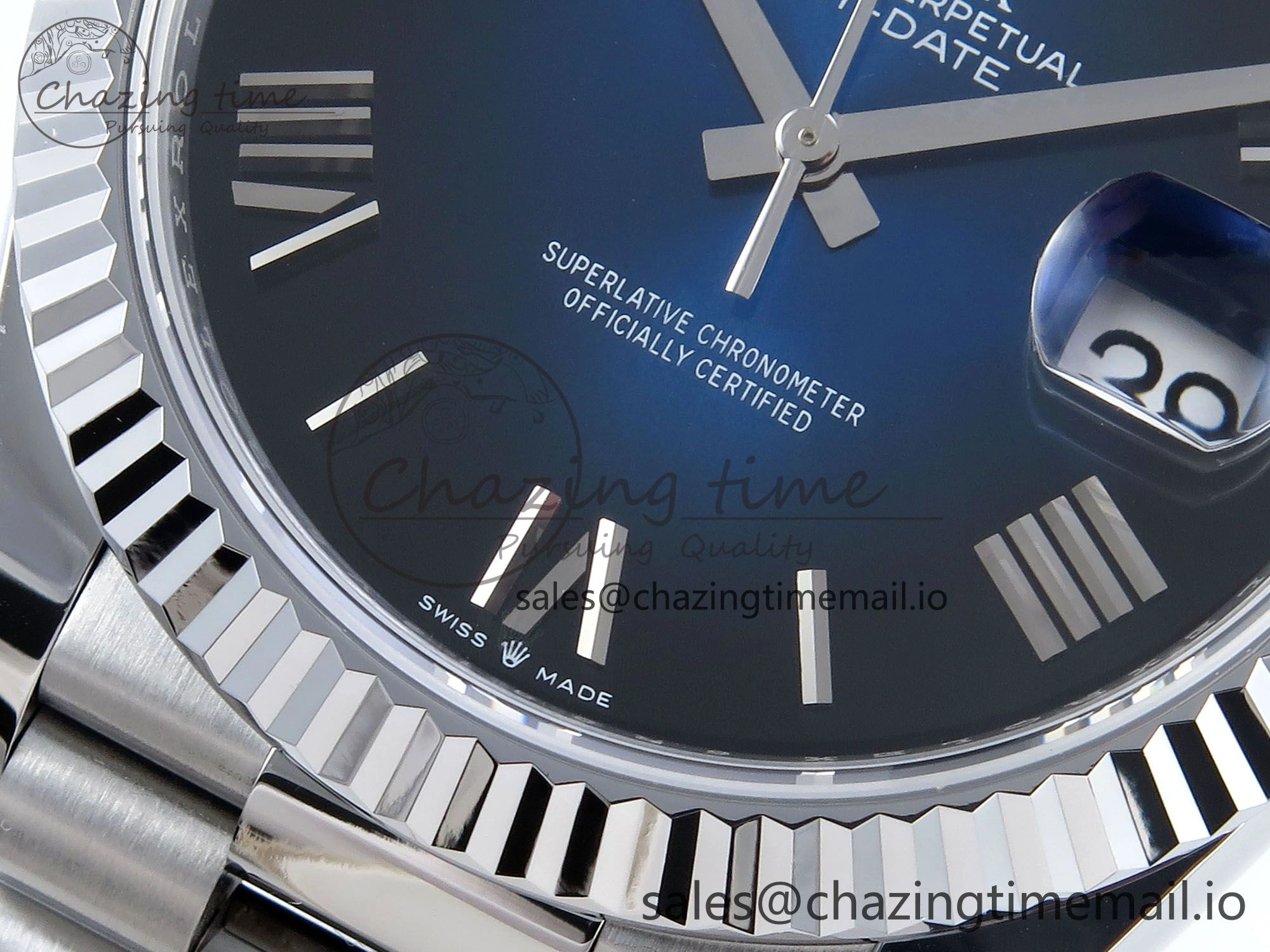 Day Date 40 SS 228239 Noob 1:1 Best Edition Blue Ombre Roman Dial on President Bracelet A2836 (Gain Weight)