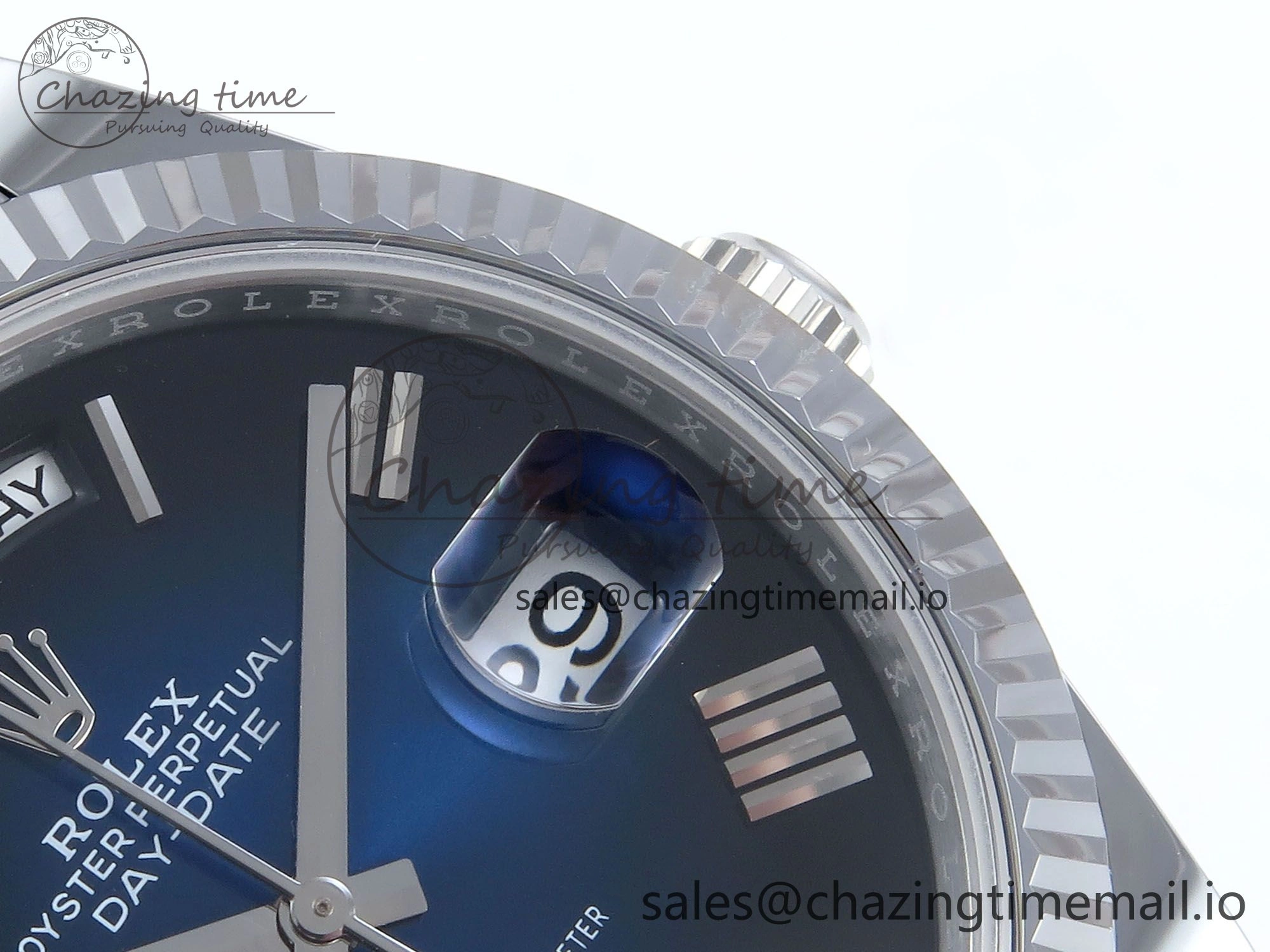 Day Date 40 SS 228239 Noob 1:1 Best Edition Blue Ombre Roman Dial on President Bracelet A2836 (Gain Weight)