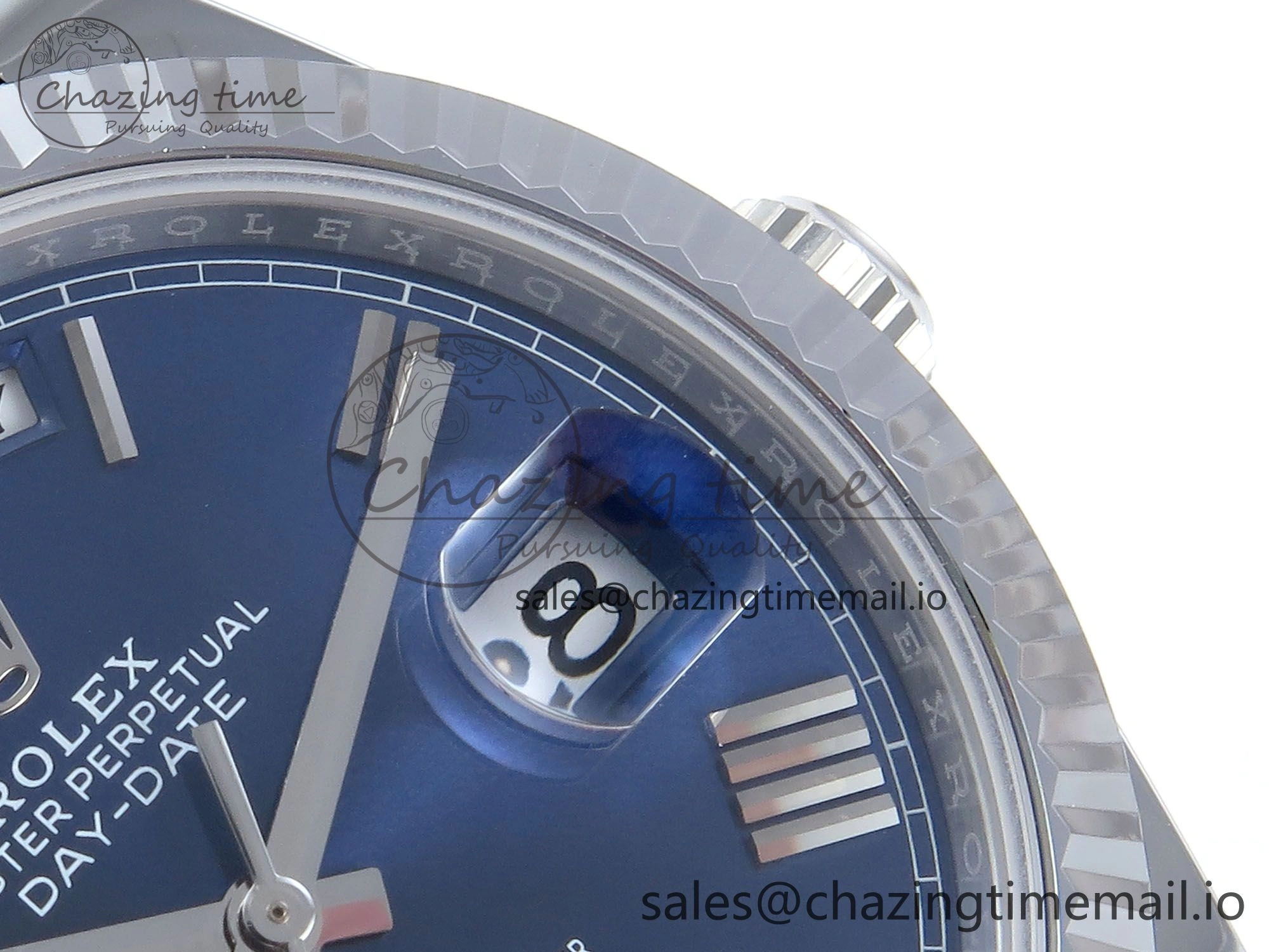Day Date 40 SS 228239 Noob 1:1 Best Edition Blue Roman Dial on President Bracelet A2836 (Gain Weight)