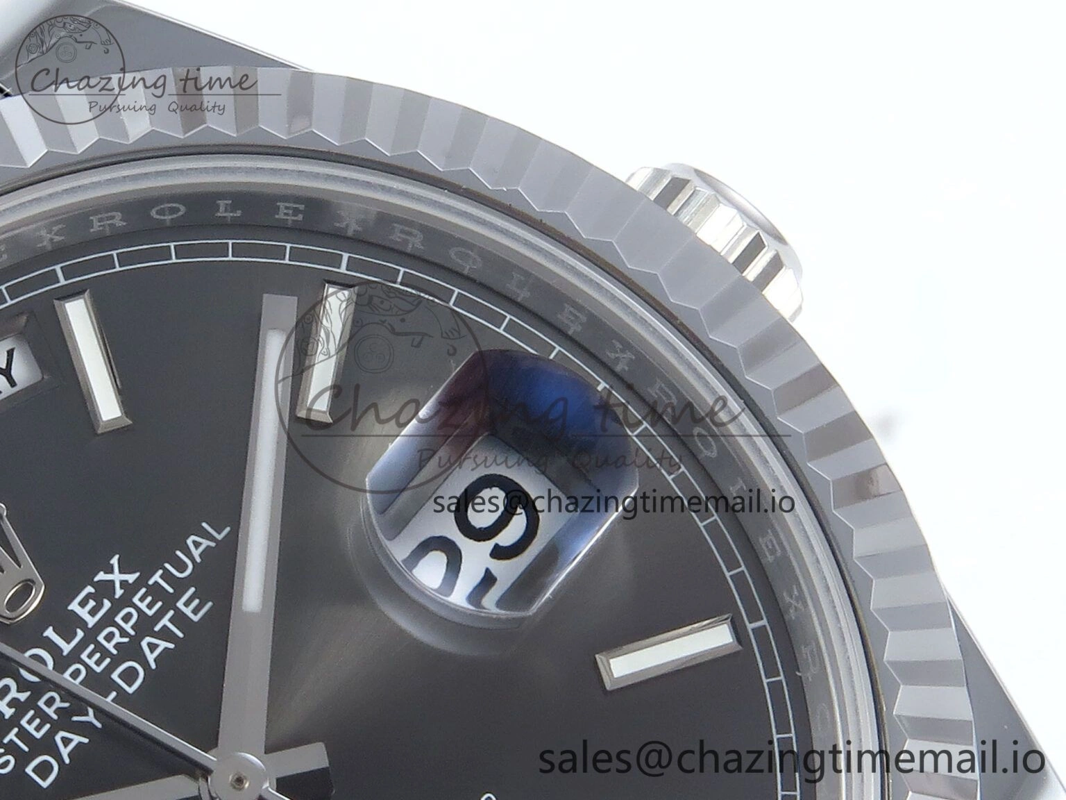 Day Date 40 SS 228239 Noob 1:1 Best Edition Gray Stick Dial on President Bracelet A2836 (Gain Weight)