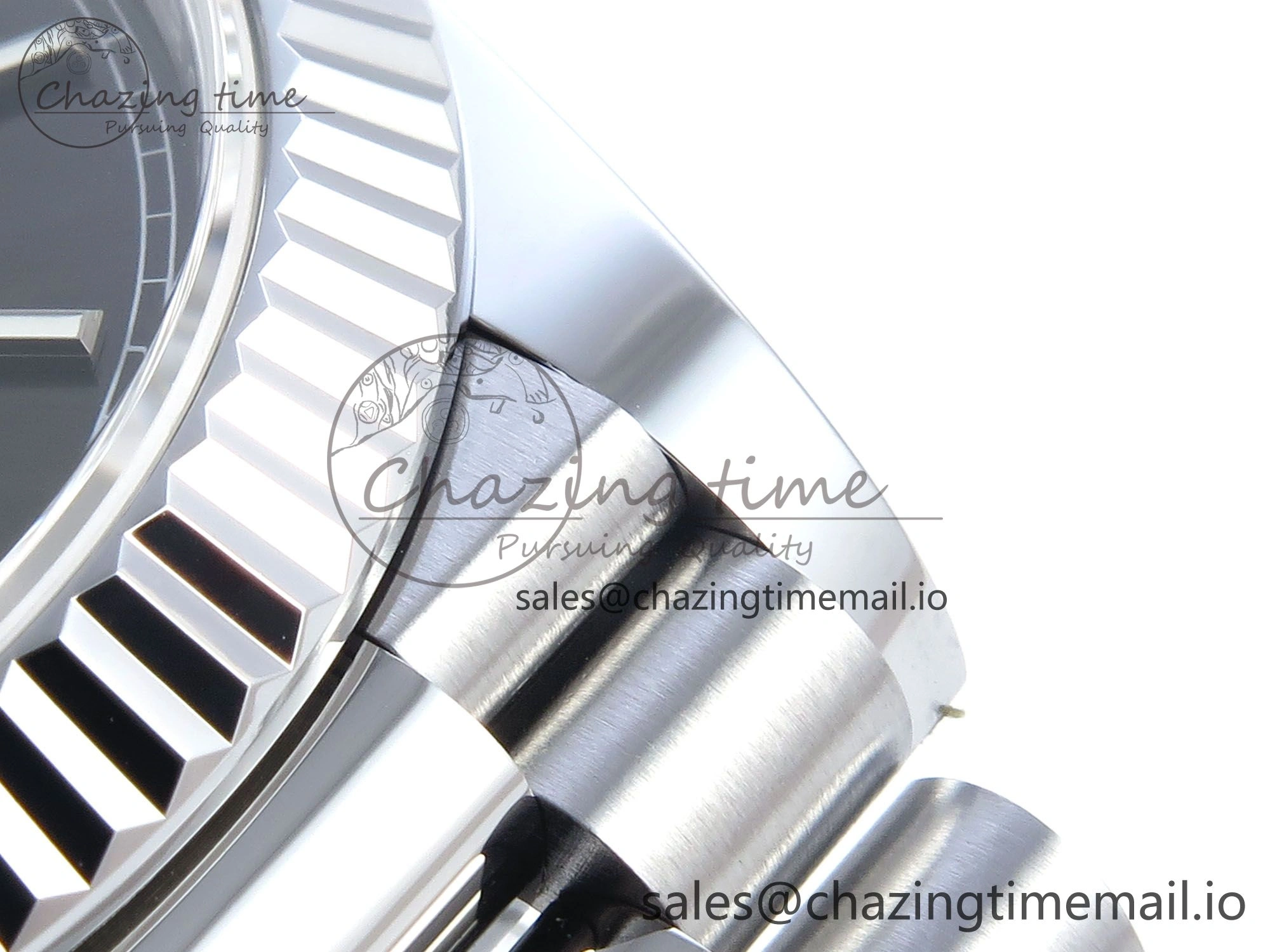 Day Date 40 SS 228239 Noob 1:1 Best Edition Gray Stick Dial on President Bracelet A2836 (Gain Weight)