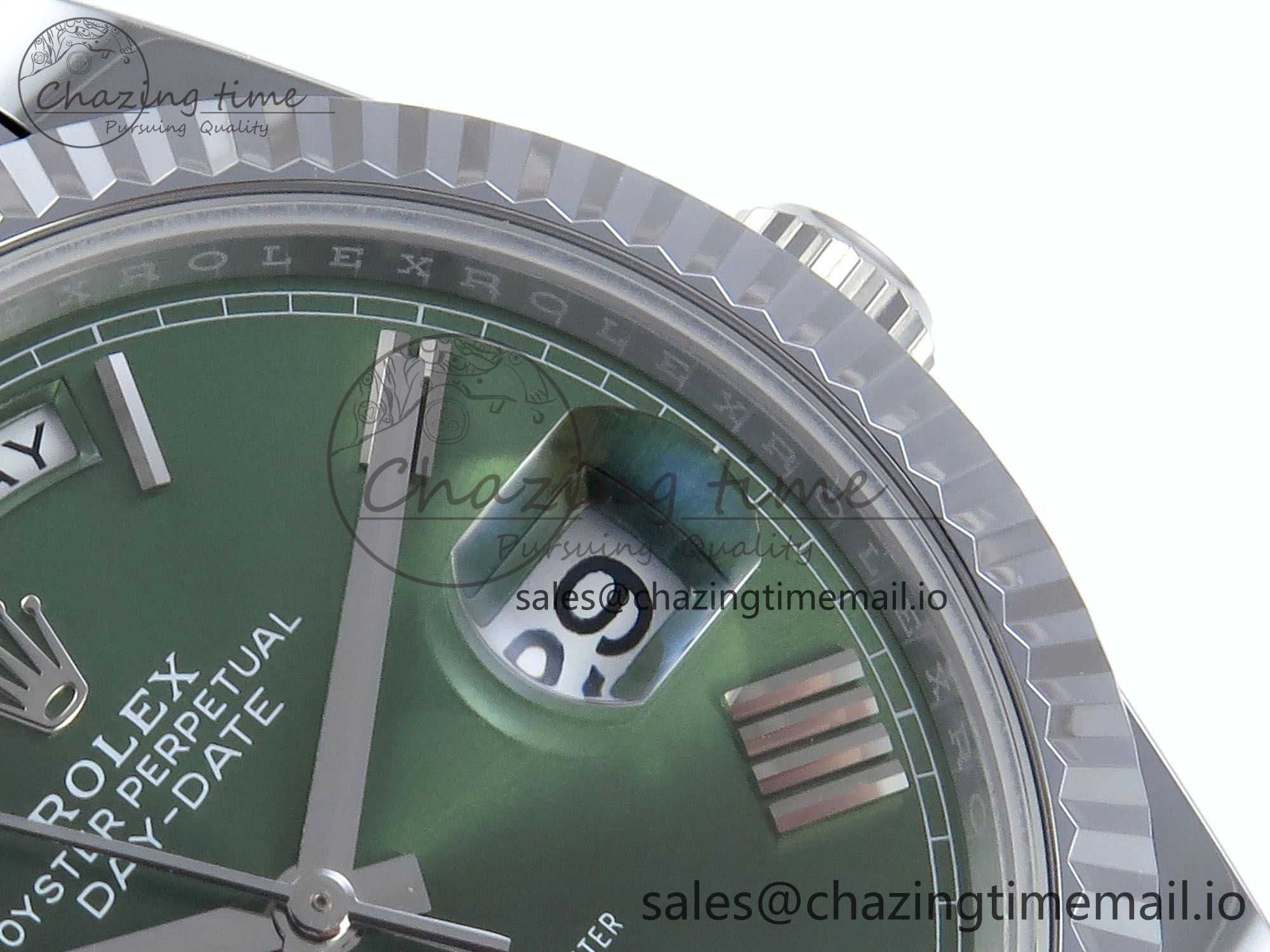 Day Date 40 SS 228239 Noob 1:1 Best Edition Green Roman Dial on President Bracelet A2836 (Gain Weight)