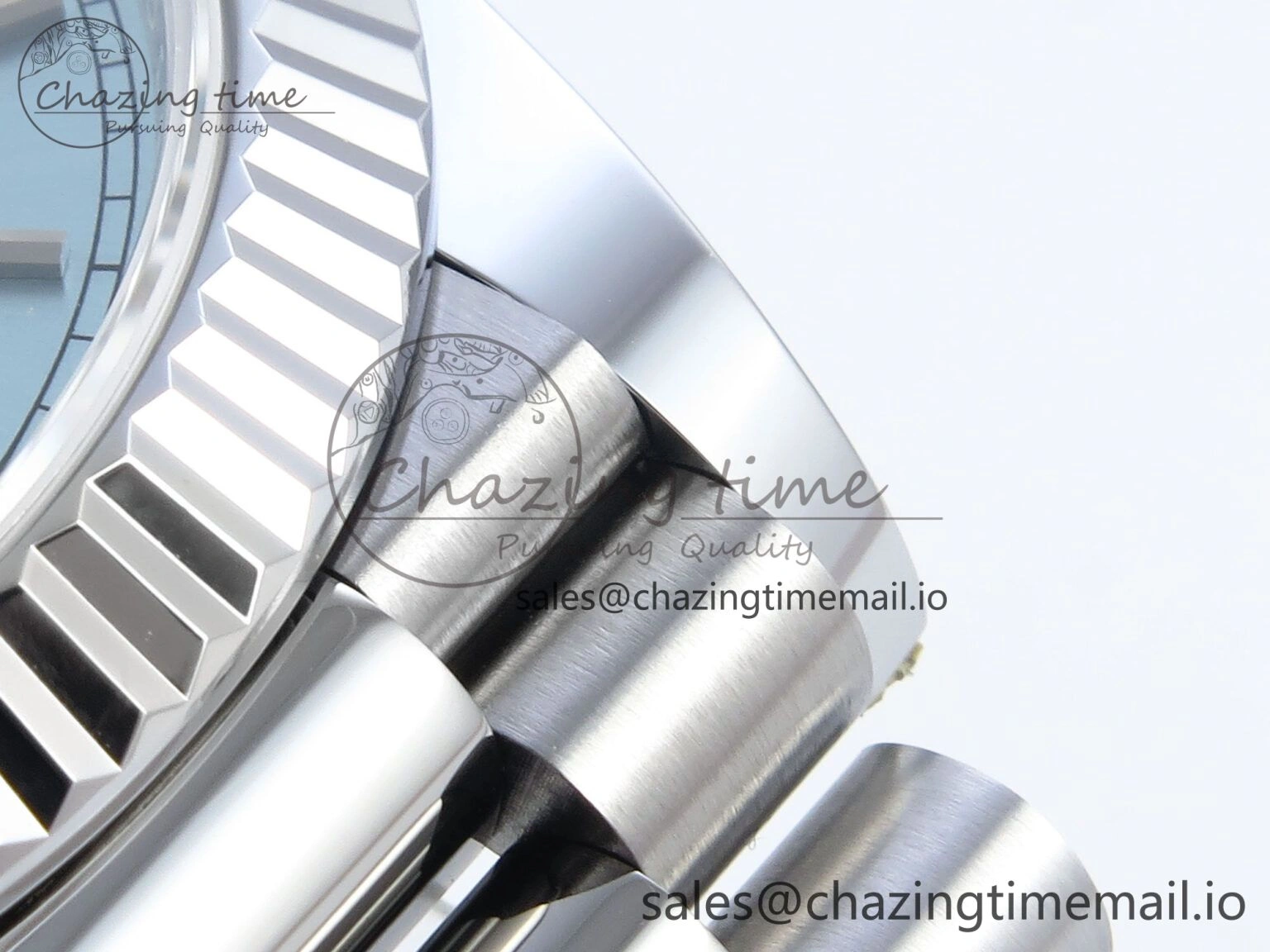 Day Date 40 SS 228239 Noob 1:1 Best Edition Ice Blue Roman Dial on President Bracelet A2836 (Gain Weight)