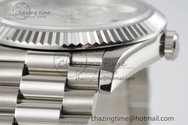 Day Date 40 SS 904L Steel JDF 1:1 Best Edition Meteorite Dial on SS Bracelet A3255