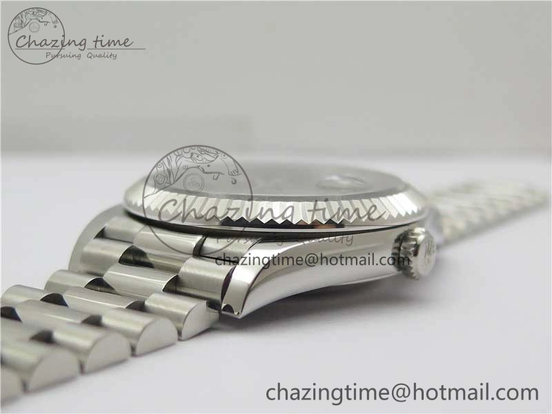 Day Date 40 SS Bp Maker 1:1 Best Edition Gray Dial on SS Bracelet A2836