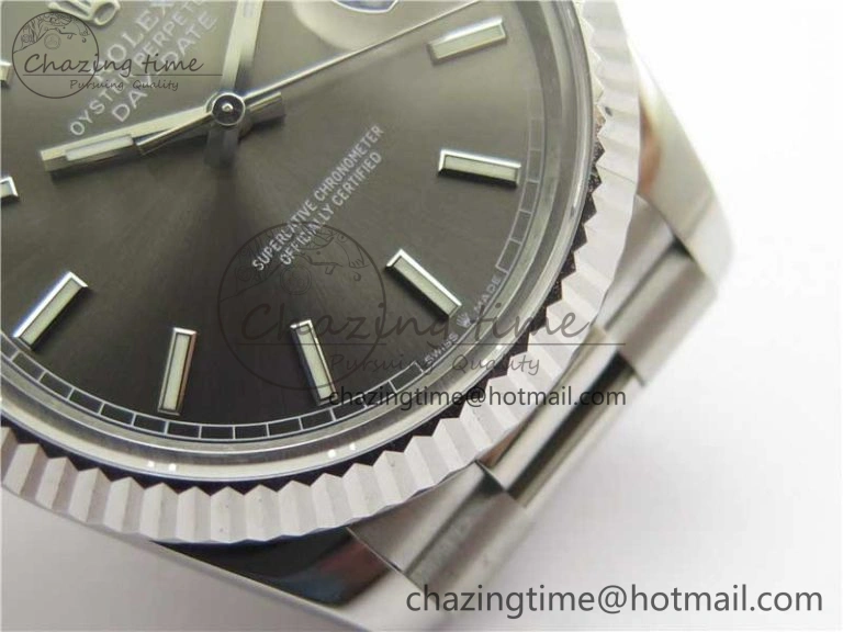 Day Date 40 SS Bp Maker 1:1 Best Edition Gray Dial on SS Bracelet A2836