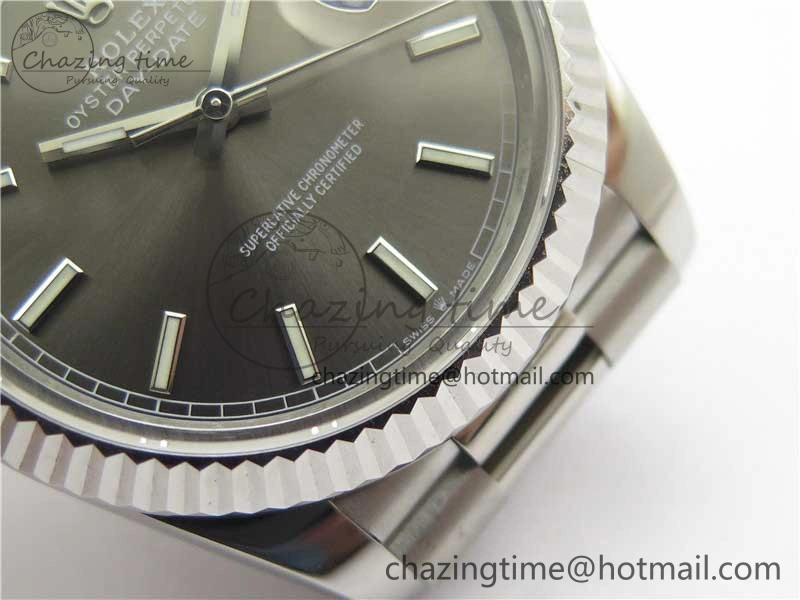 Day Date 40 SS Bp Maker 1:1 Best Edition Gray Dial on SS Bracelet A2836