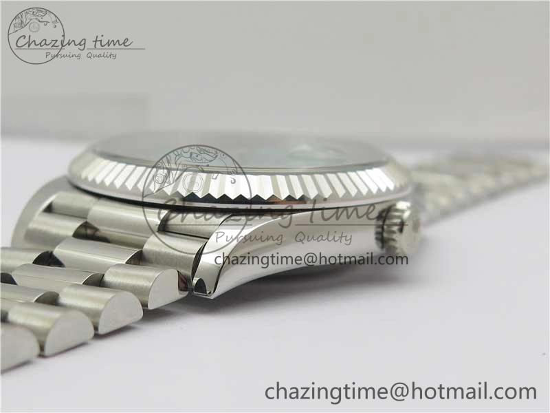 Day Date 40 SS Bp Maker 1:1 Best Edition Tiffany Blue Roman Dial on SS Bracelet A2836