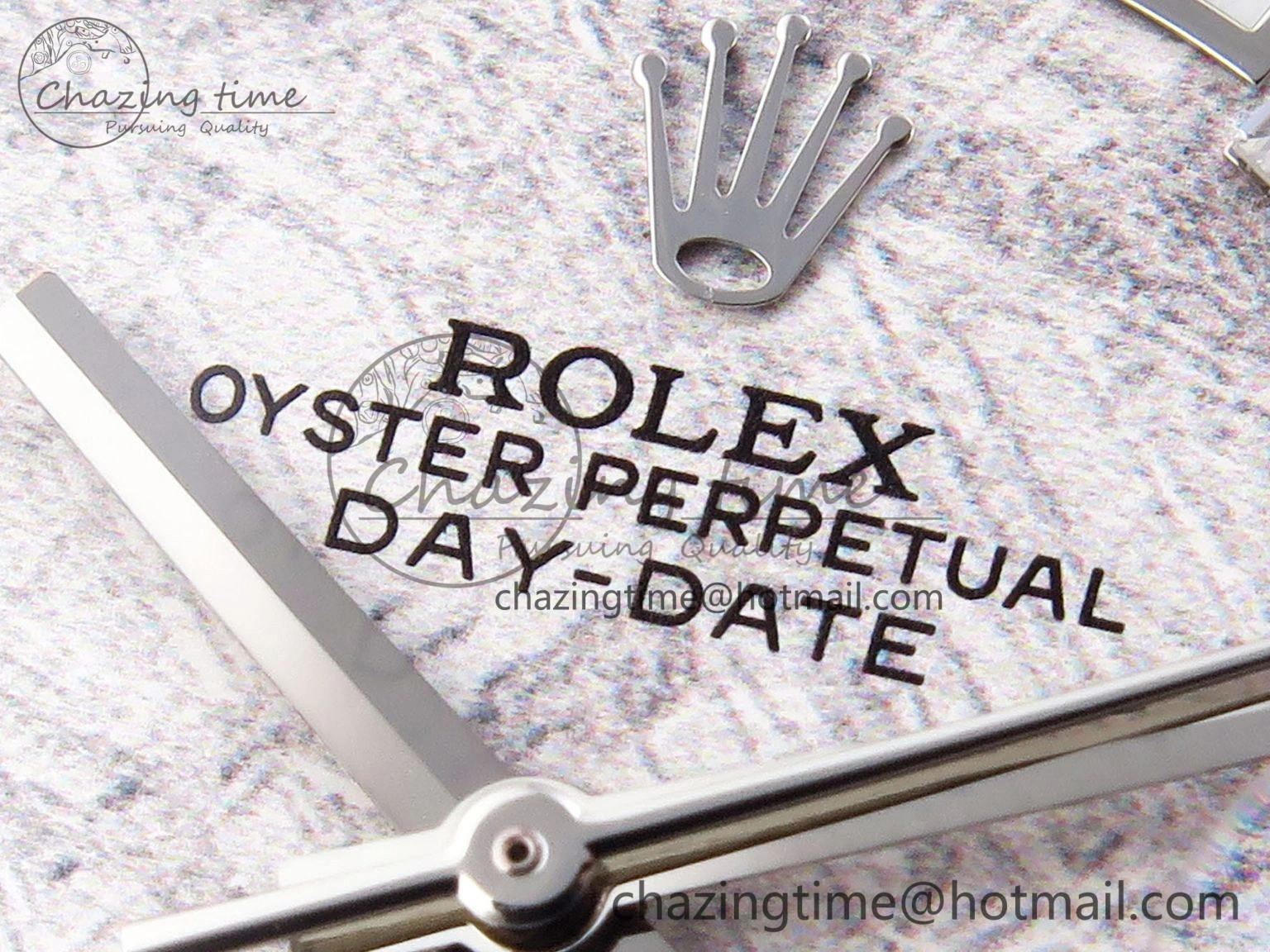 Day-Date 40 SS GSF Gain Weight Meteorite Crystal Dial on President Bracelet A2836