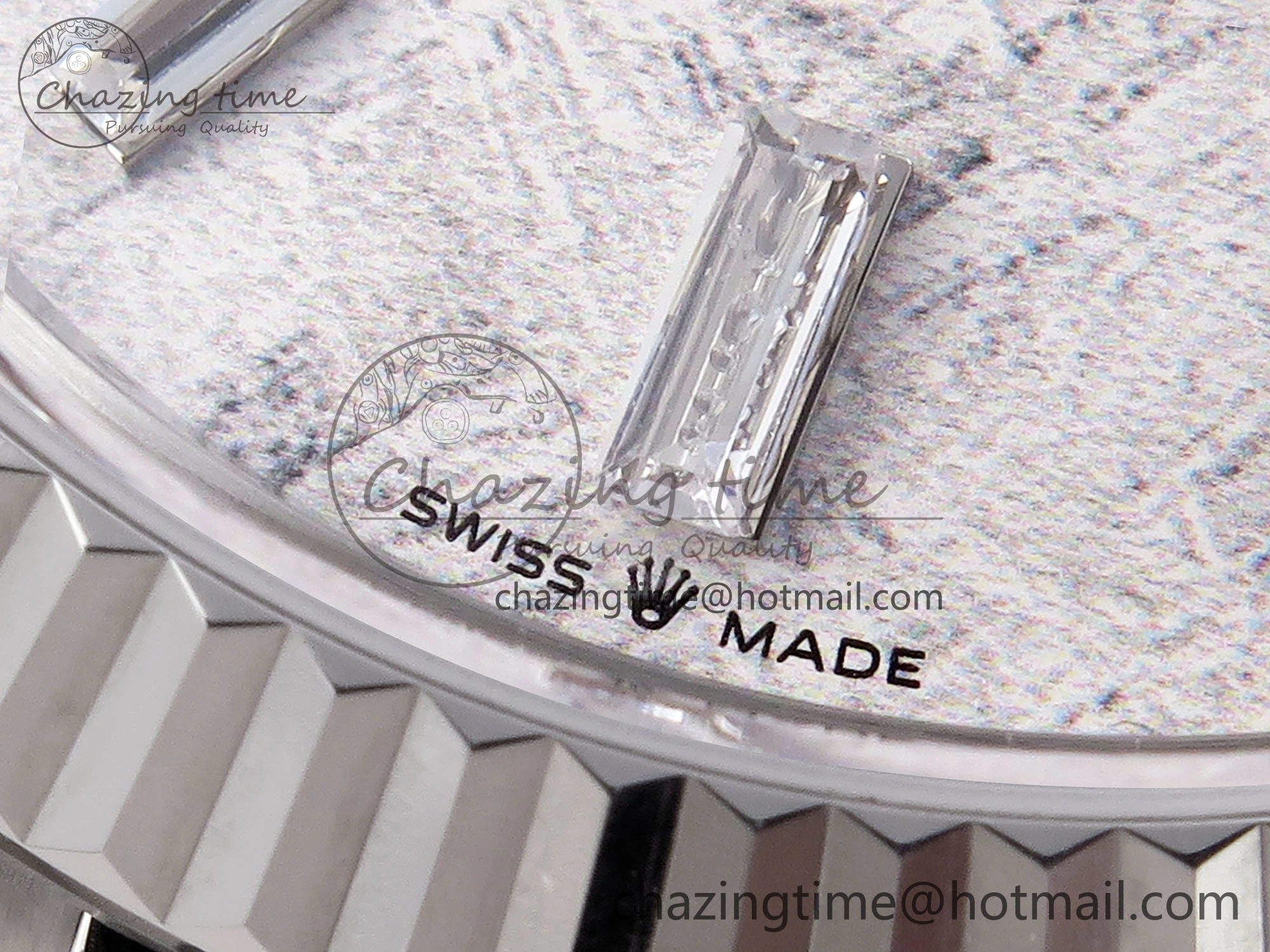 Day-Date 40 SS GSF Gain Weight Meteorite Crystal Dial on President Bracelet A2836