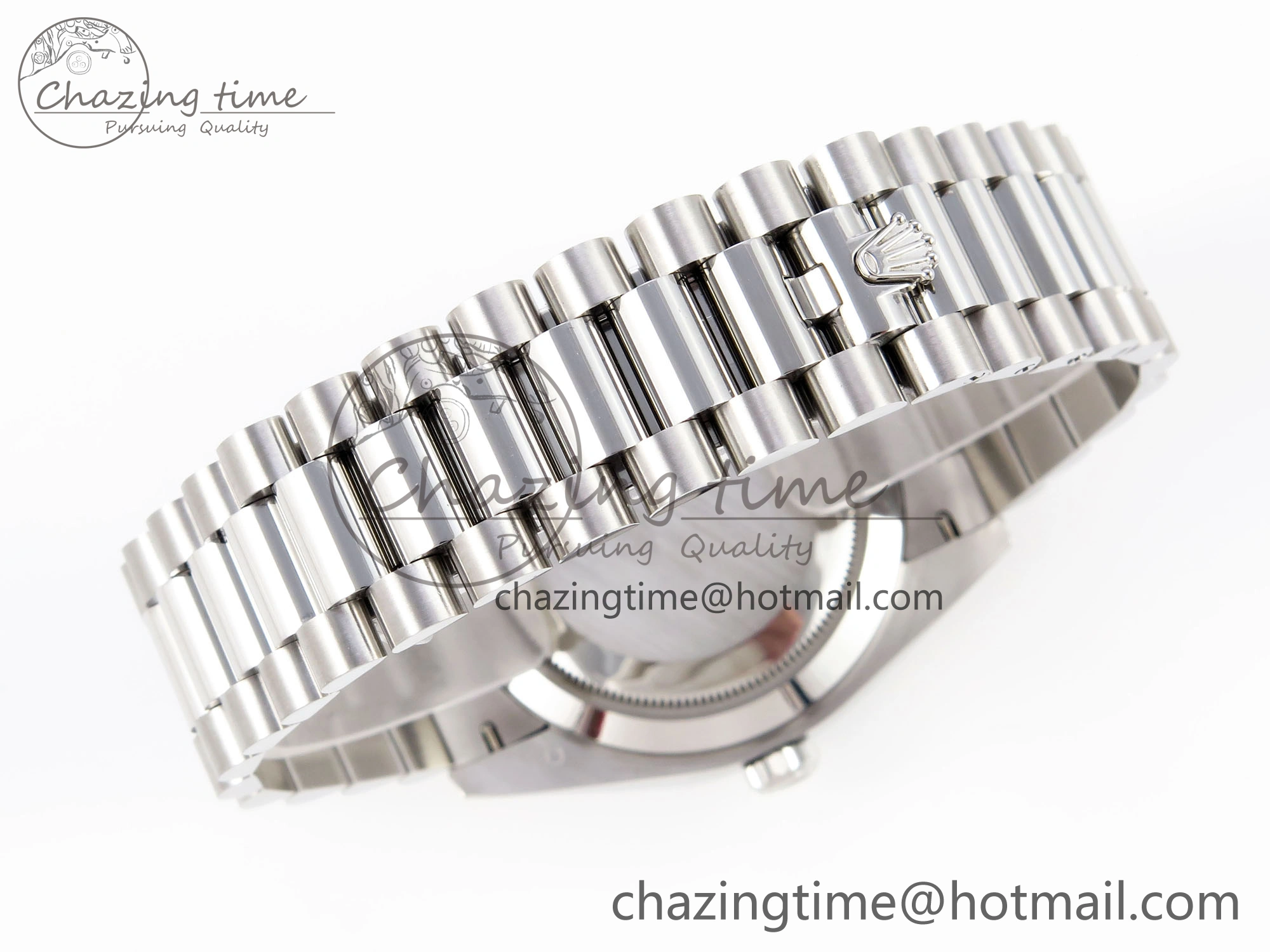 Day-Date 40 SS GSF Gain Weight Meteorite Crystal Dial on President Bracelet A2836