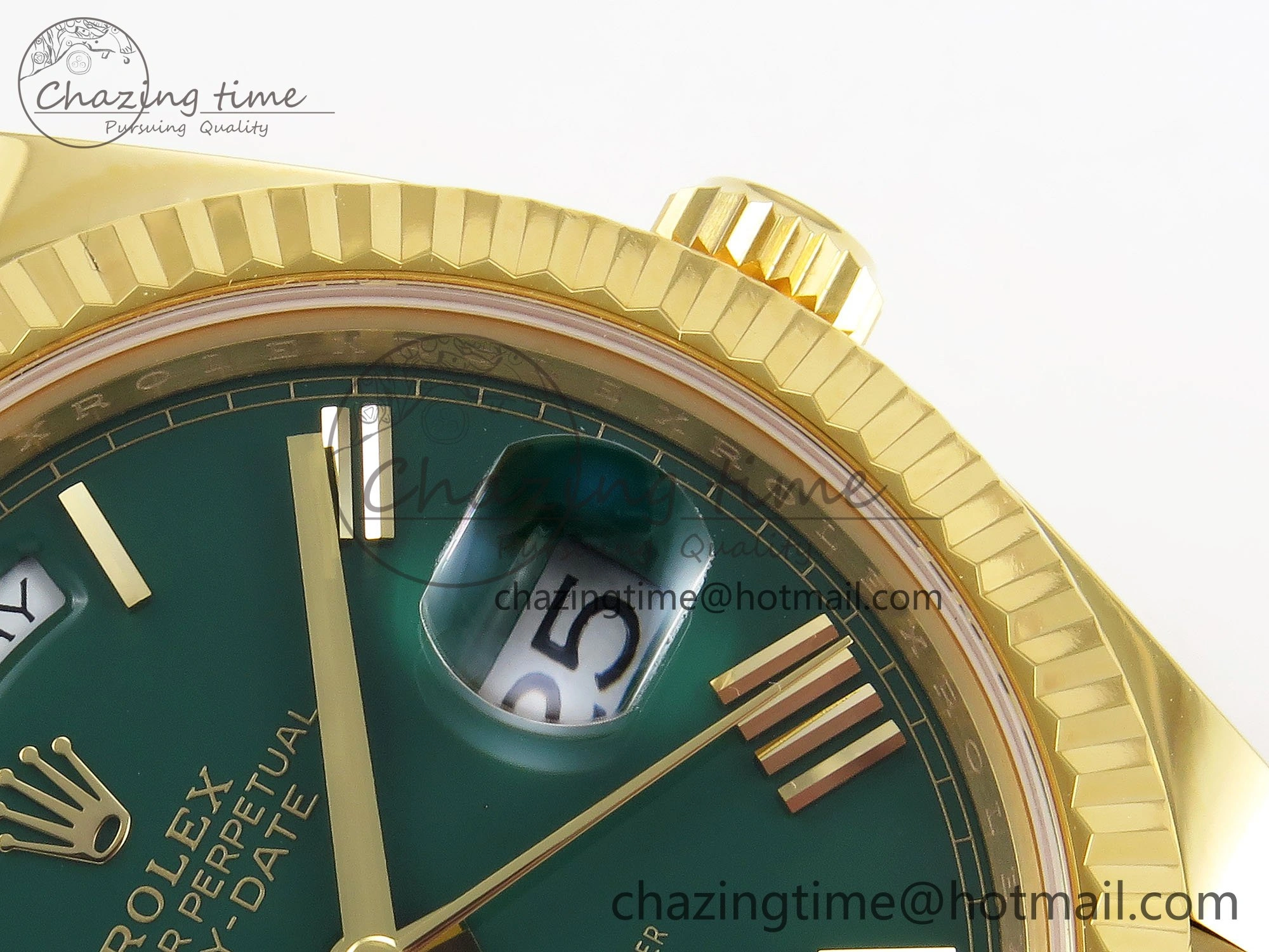 Day Date 40 YG 228238 ARF 1:1 Best Edition Green Roman Dial on President Bracelet VR3255