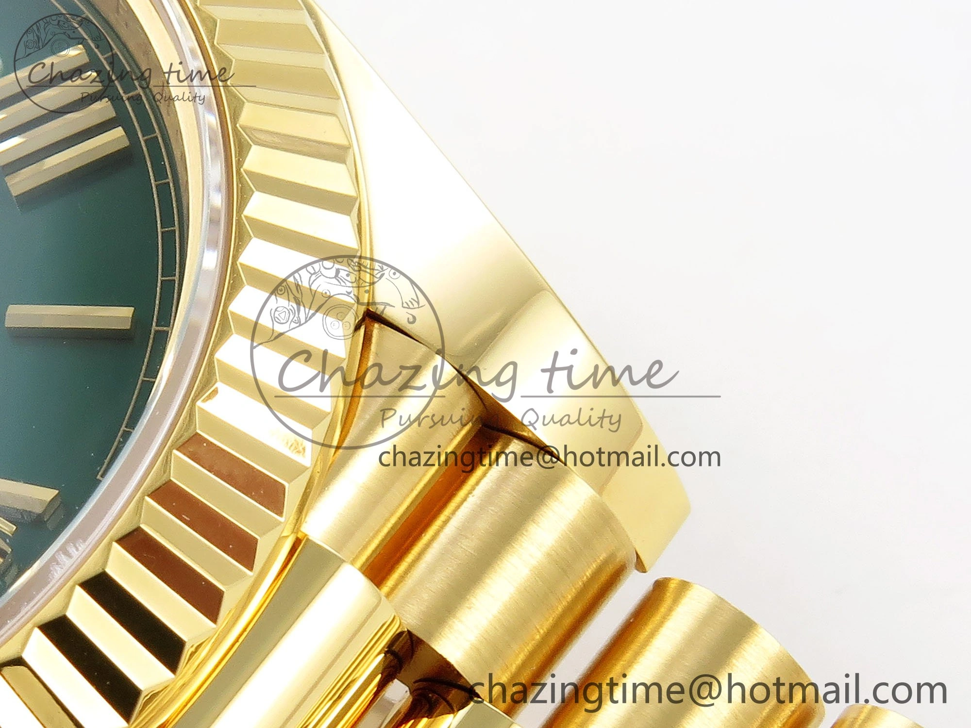 Day Date 40 YG 228238 ARF 1:1 Best Edition Green Roman Dial on President Bracelet VR3255