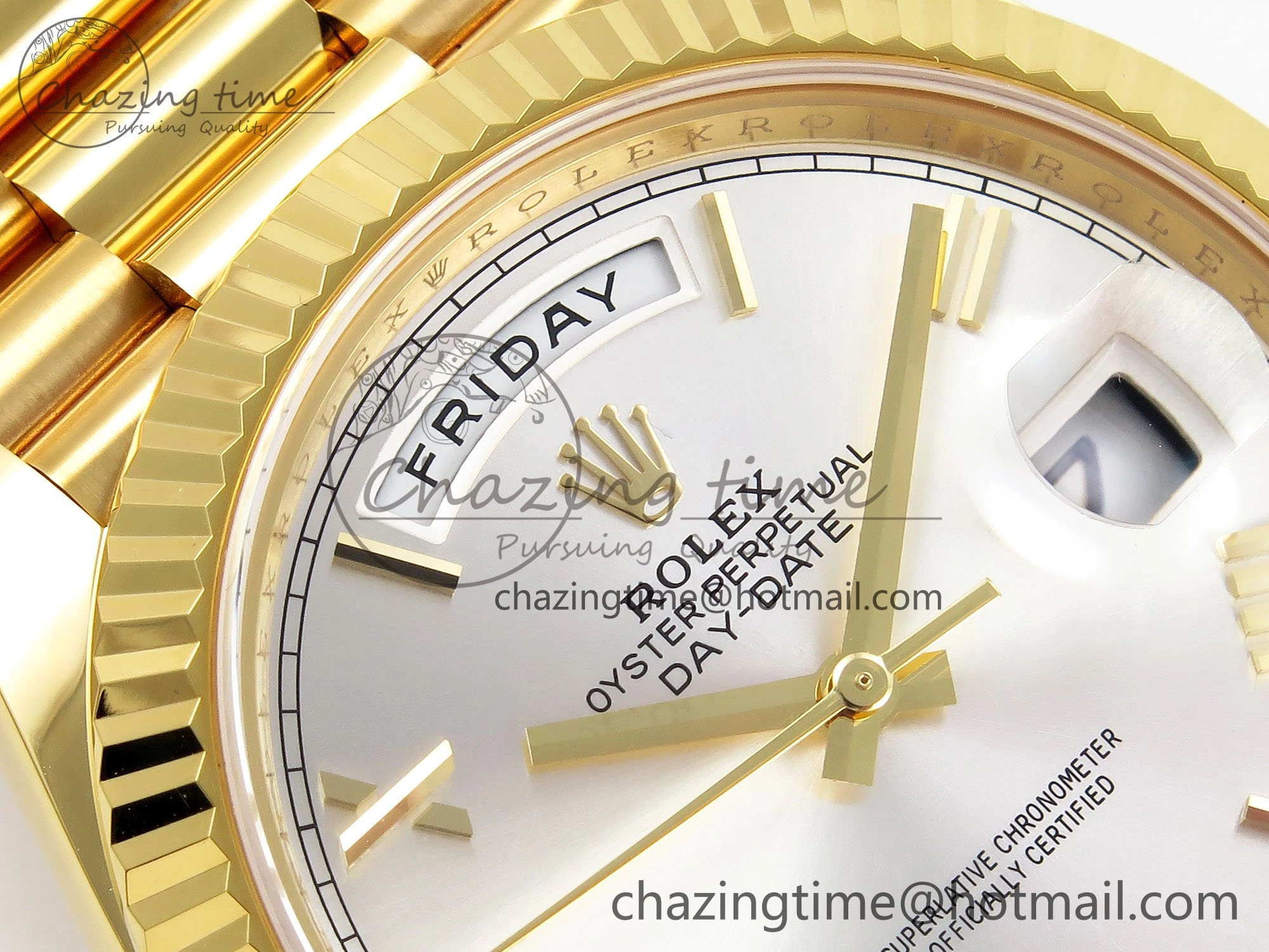 Day Date 40 YG 228238 ARF 1:1 Best Edition Silver Roman Dial on President Bracelet VR3255