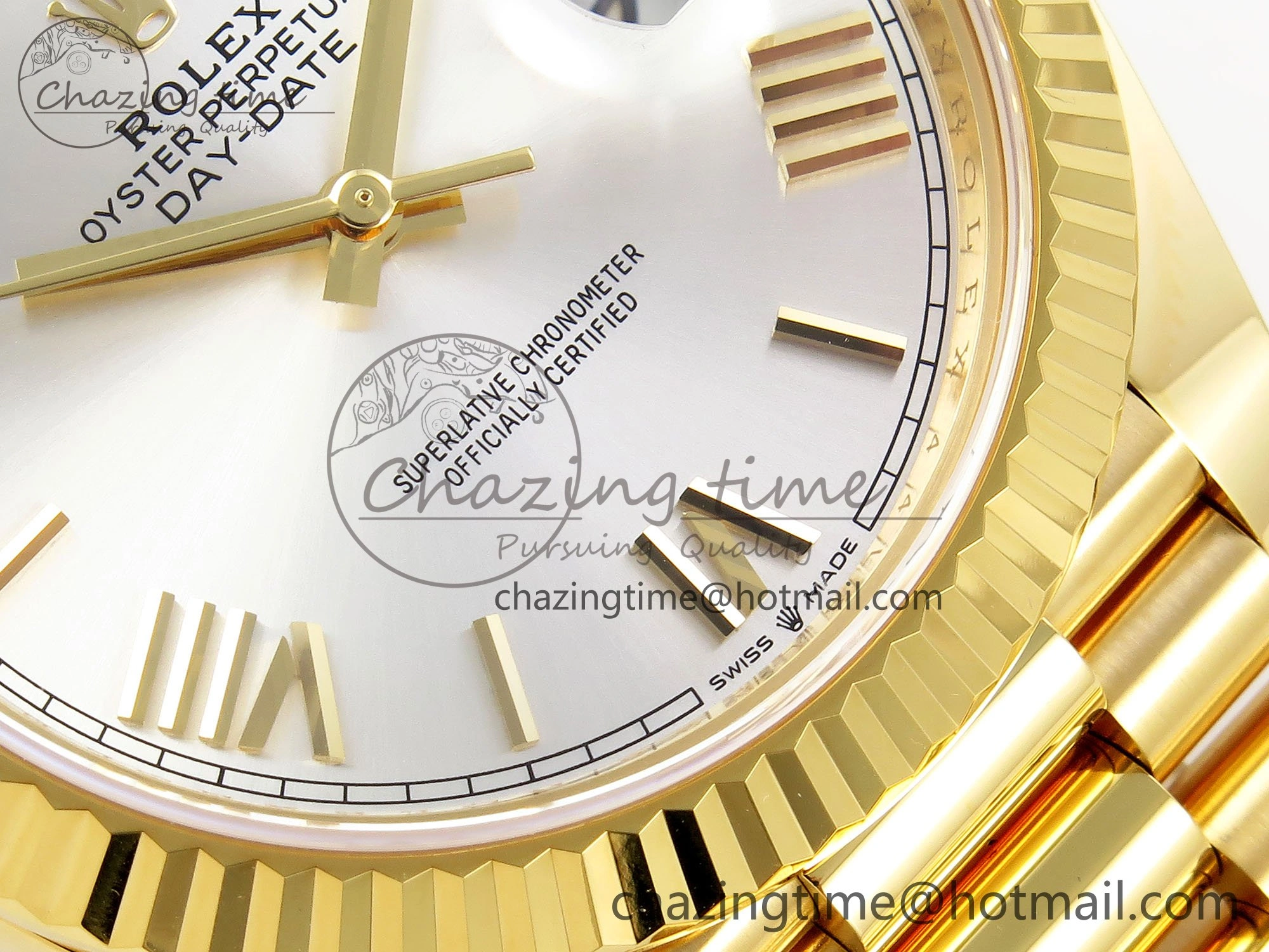 Day Date 40 YG 228238 ARF 1:1 Best Edition Silver Roman Dial on President Bracelet VR3255