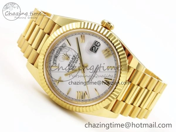 Day Date 40 YG 228238 ARF 1:1 Best Edition White Roman Dial on President Bracelet VR3255