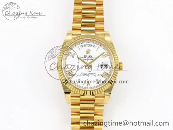Day Date 40 YG 228238 ARF 1:1 Best Edition White Roman Dial on President Bracelet VR3255