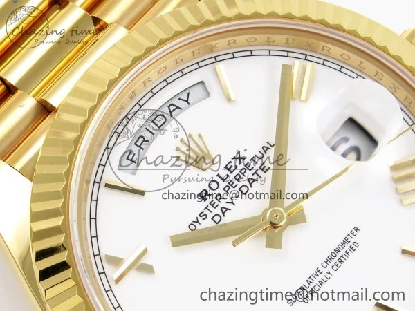 Day Date 40 YG 228238 ARF 1:1 Best Edition White Roman Dial on President Bracelet VR3255