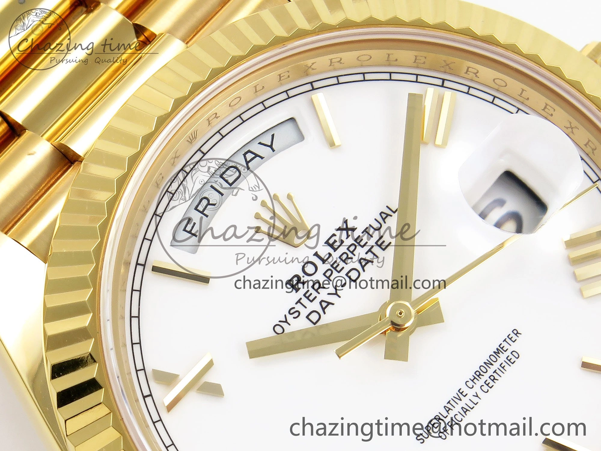 Day Date 40 YG 228238 ARF 1:1 Best Edition White Roman Dial on President Bracelet VR3255