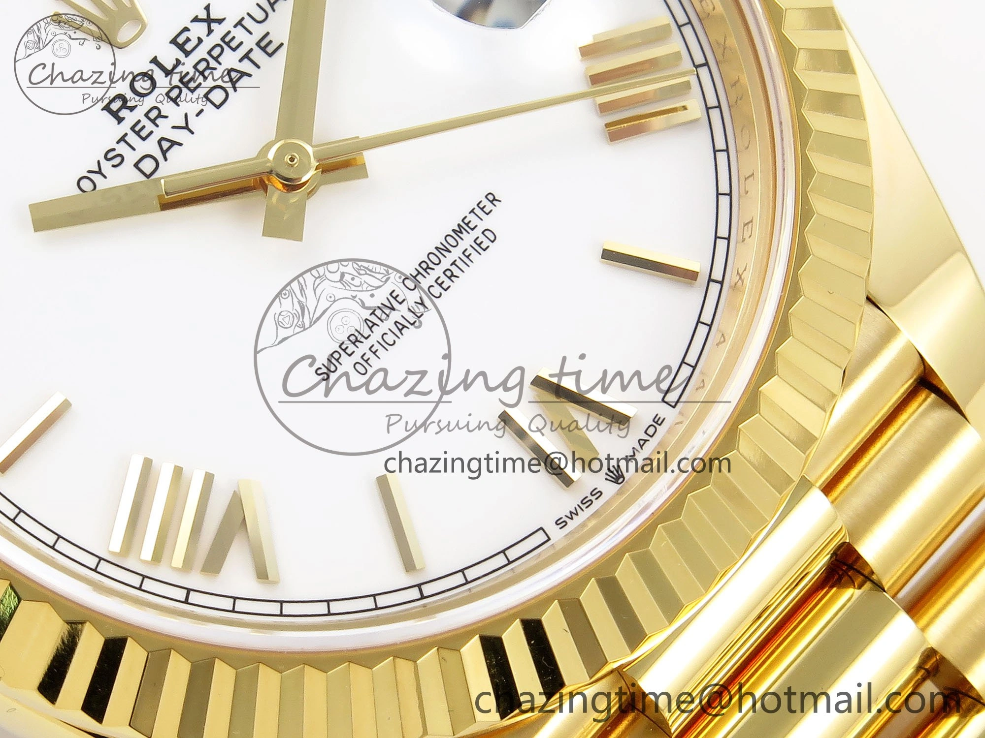 Day Date 40 YG 228238 ARF 1:1 Best Edition White Roman Dial on President Bracelet VR3255