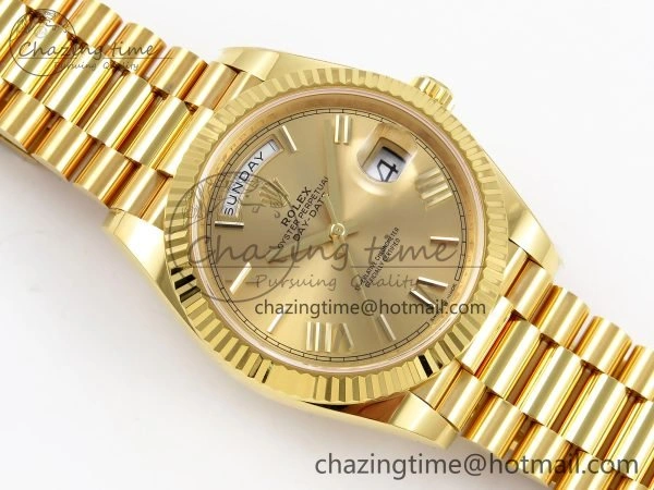 Day Date 40 YG 228238 ARF 1:1 Best Edition YG Roman Dial on President Bracelet VR3255
