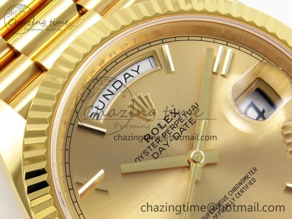 Day Date 40 YG 228238 ARF 1:1 Best Edition YG Roman Dial on President Bracelet VR3255