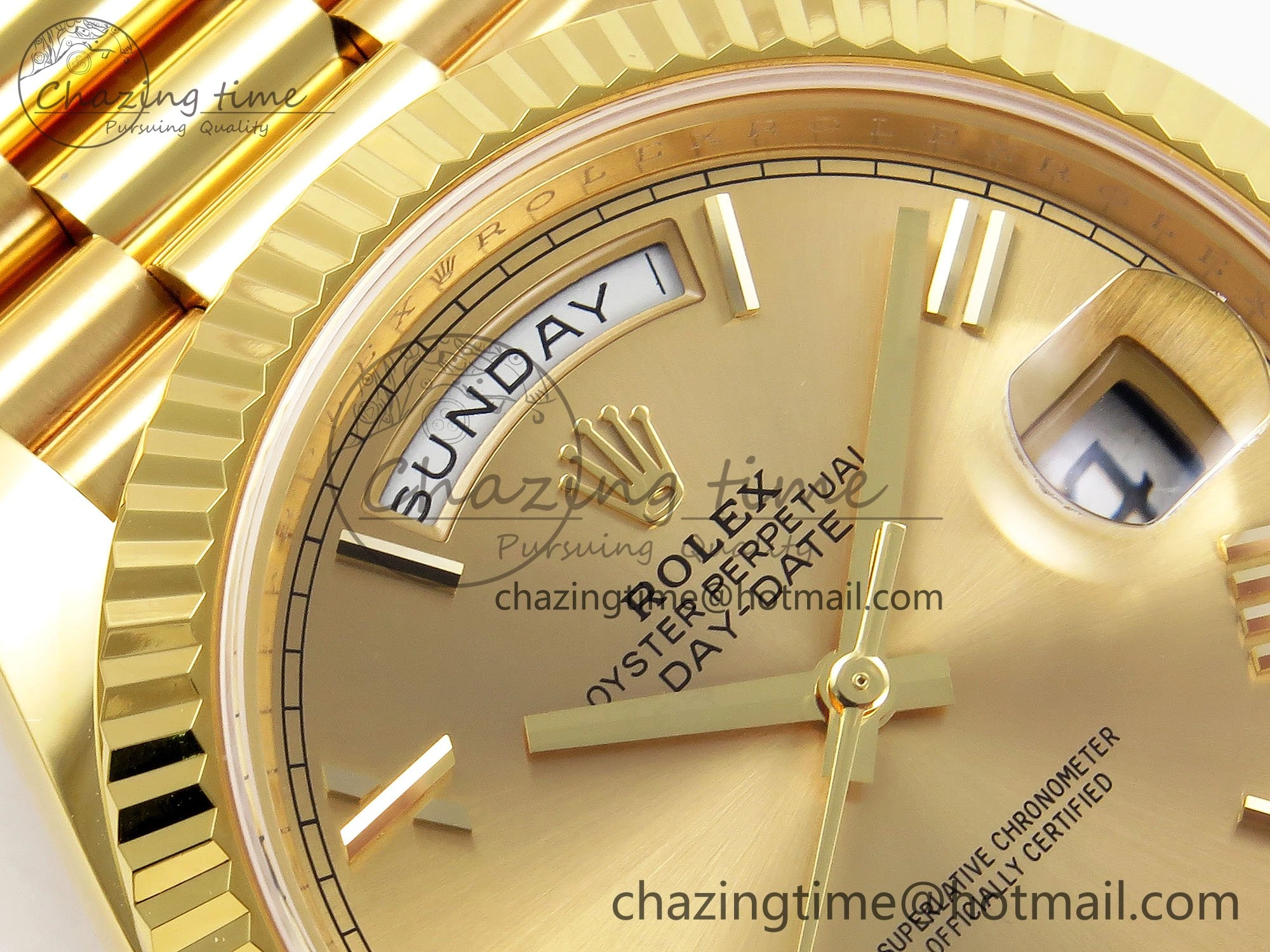 Day Date 40 YG 228238 ARF 1:1 Best Edition YG Roman Dial on President Bracelet VR3255