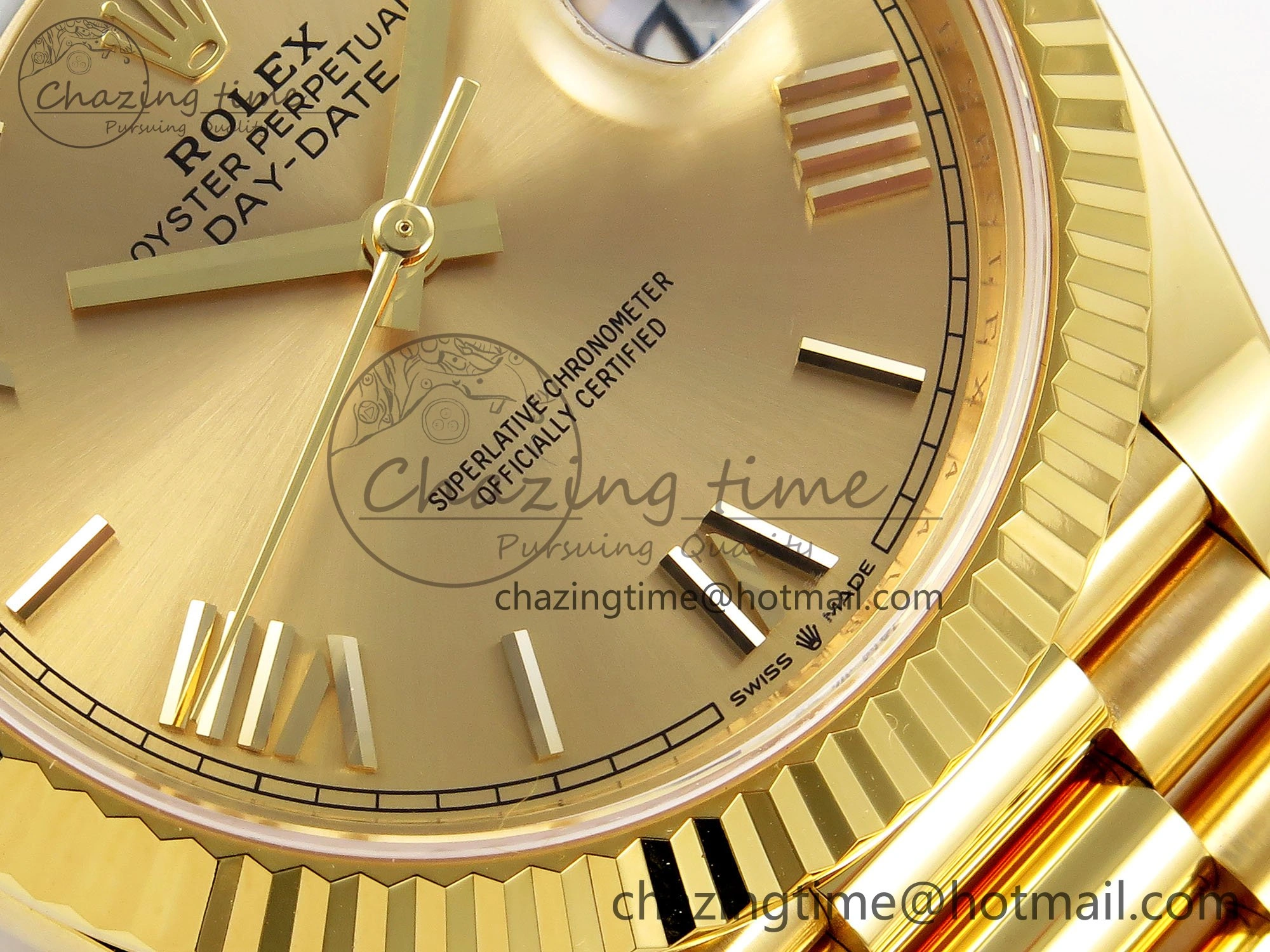 Day Date 40 YG 228238 ARF 1:1 Best Edition YG Roman Dial on President Bracelet VR3255