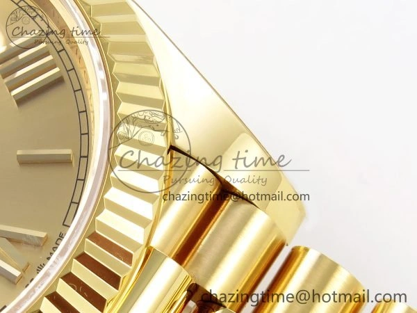 Day Date 40 YG 228238 ARF 1:1 Best Edition YG Roman Dial on President Bracelet VR3255