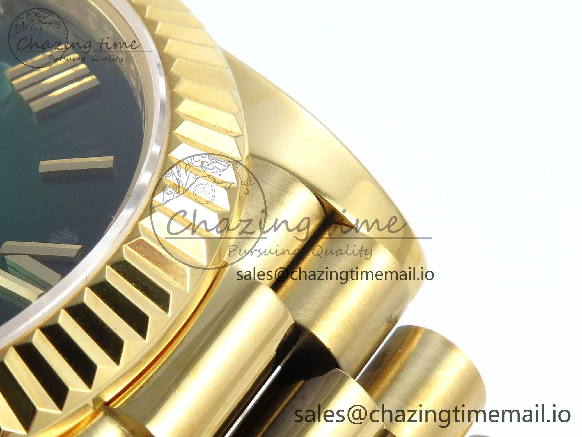Day Date 40 YG 228238 KF 1:1 Best Edition Green Ombre Dial on President Bracelet VR3255 (Gain Weight)